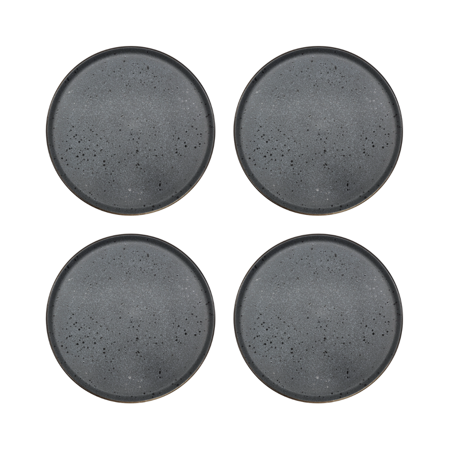 Set 4 Platos De Ceramica Gris Elegante Minimalist Plato Bajo-0