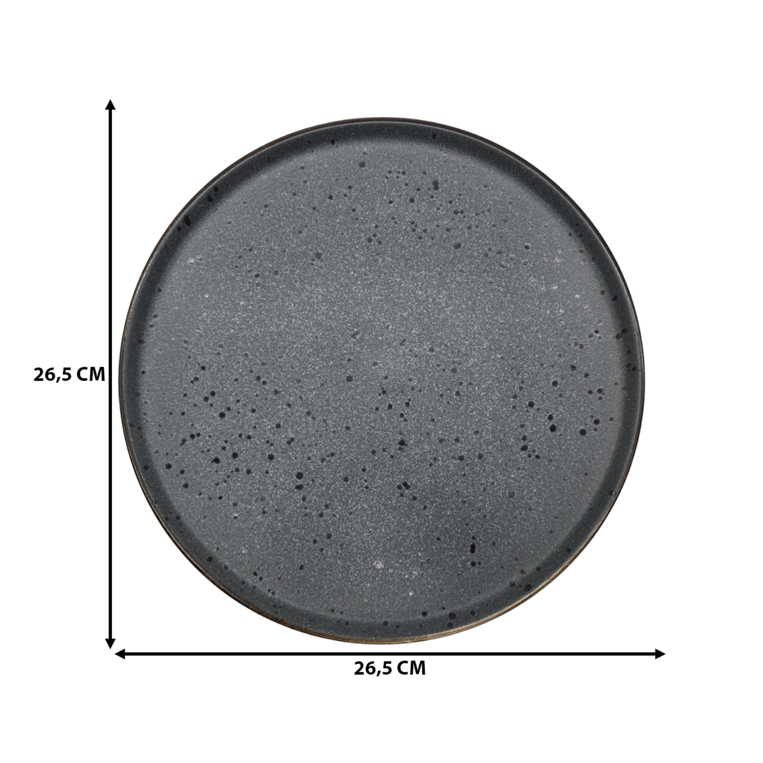 Set 4 Platos De Ceramica Gris Elegante Minimalist Plato Bajo-4