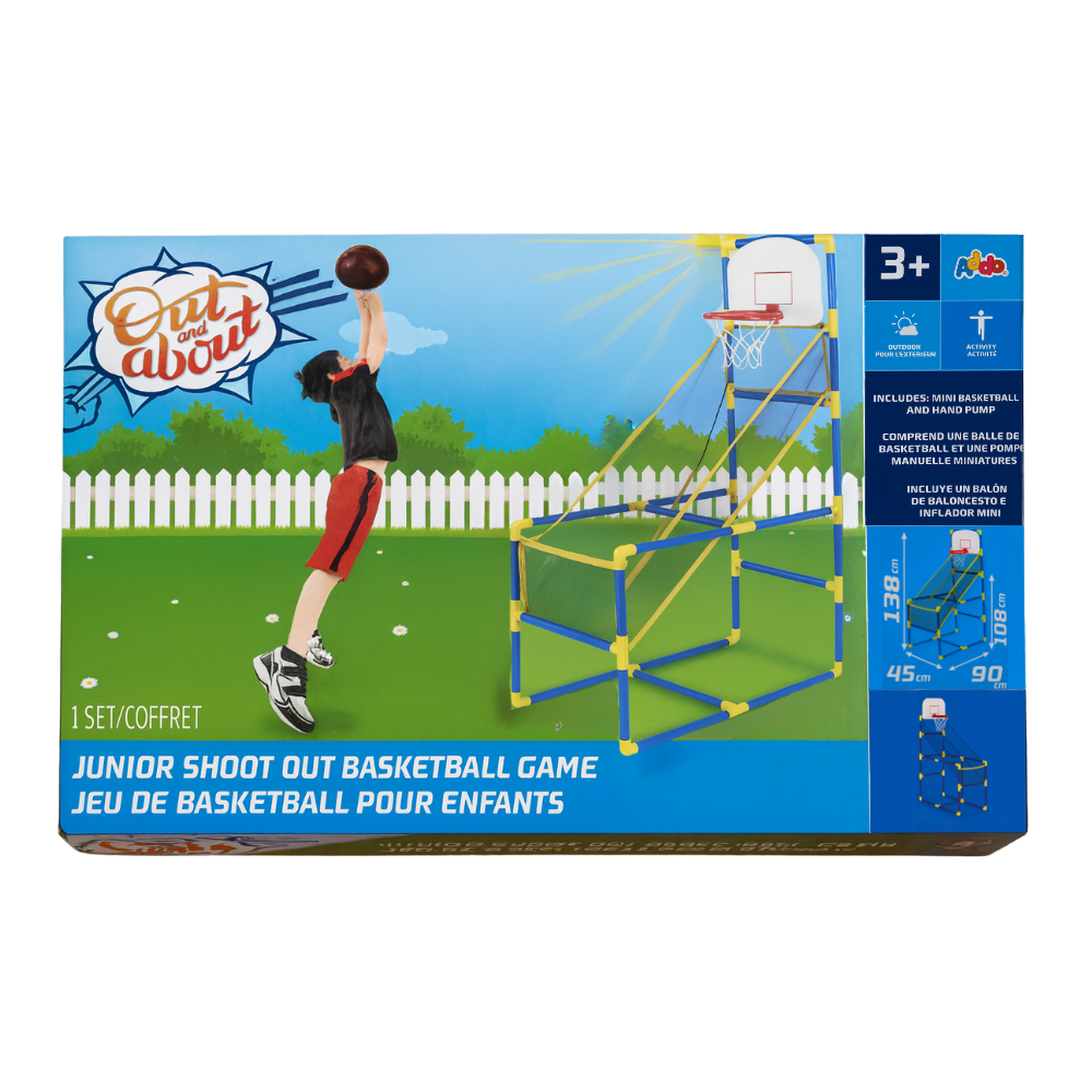 Juego De Baloncesto Infantil Con Canasta Inflador y Pelota-2