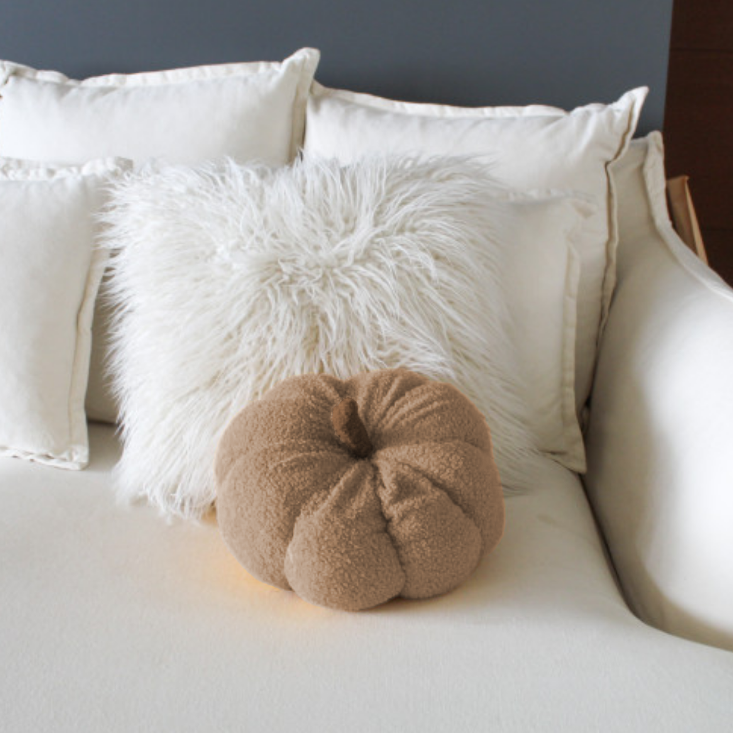 Cojin Decorativo Peluche Forma De Zapallo Calabaza Colores-4