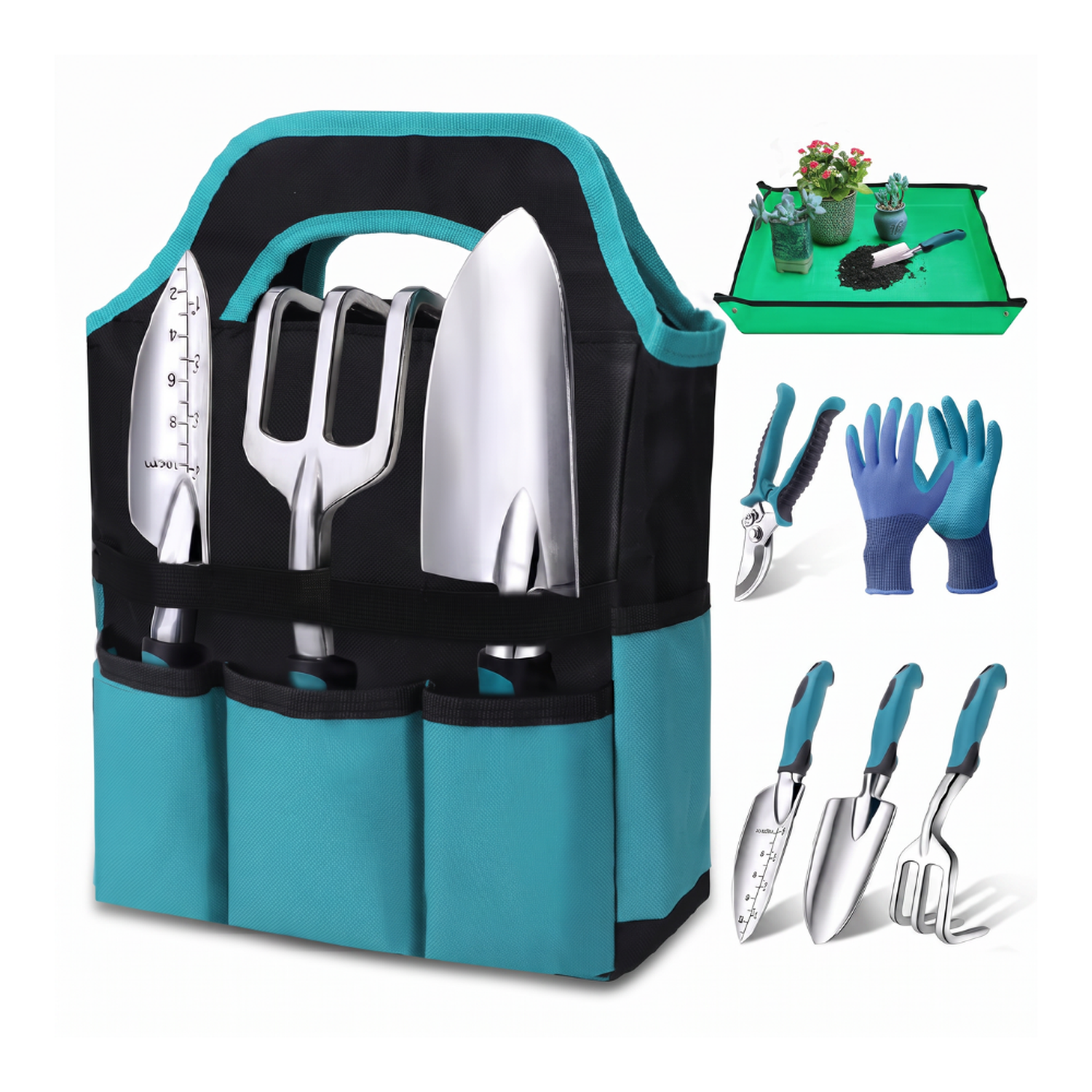Kit Herramientas Jardineria Con Bolso Guantes Y Accesorios-0