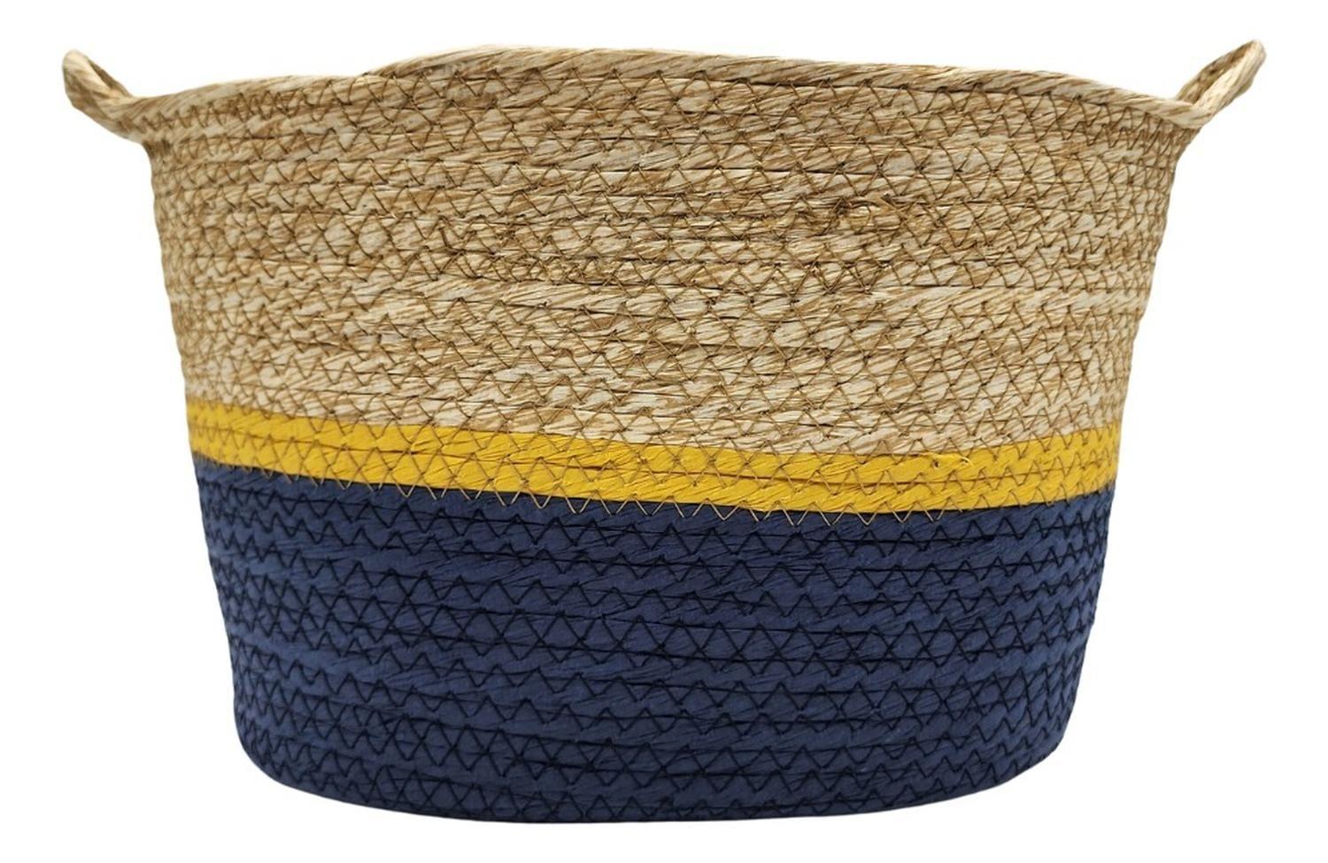Canasto Decorativo Mimbre Cesta Yute Rustica 3 Colores P-0
