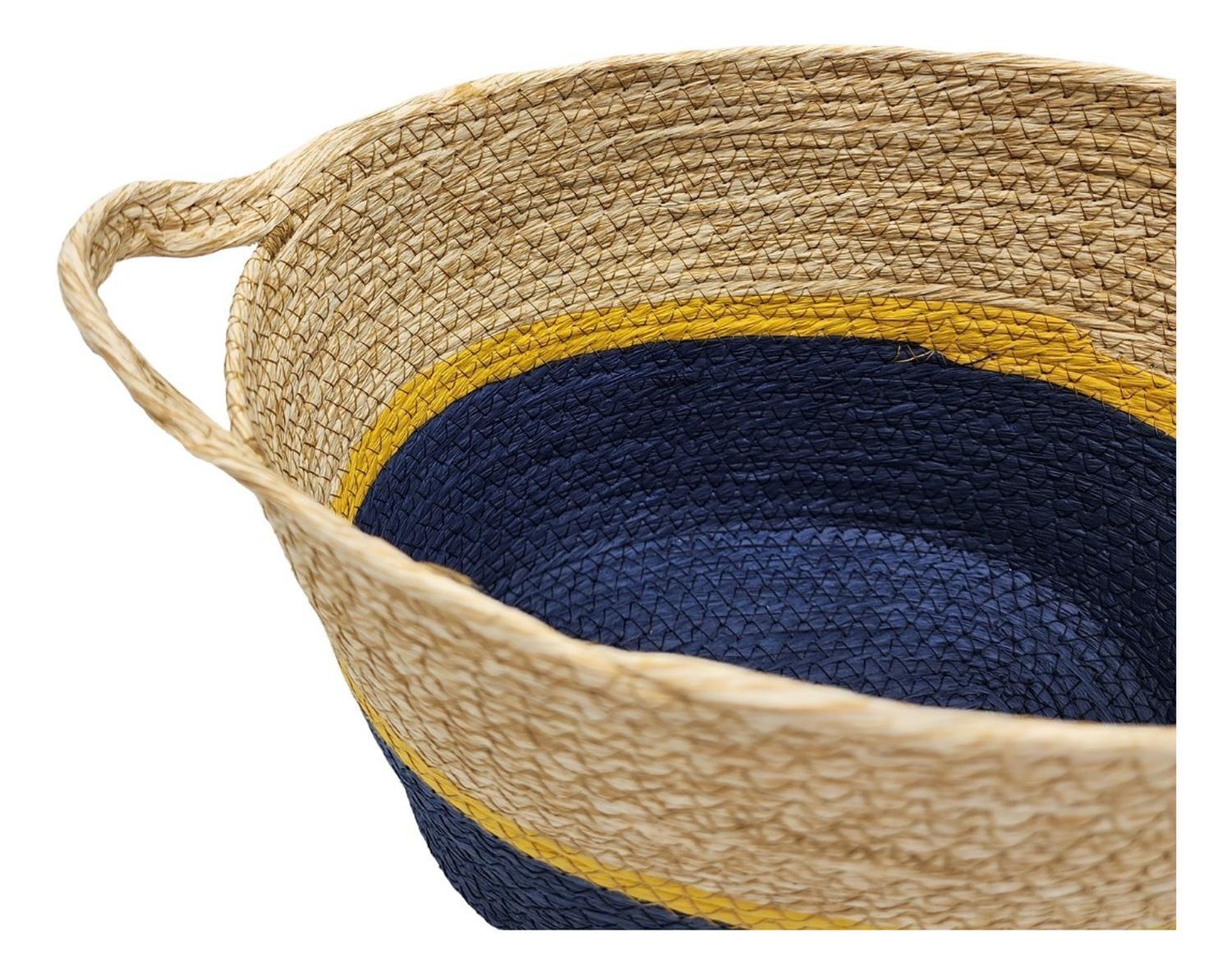 Canasto Decorativo Mimbre Cesta Yute Rustica 3 Colores P-3