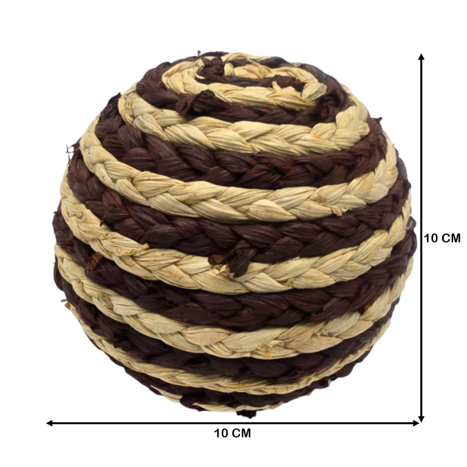 Set 3 Esferas De Yute Cuerda Para Decoracion Pelota Beige-3