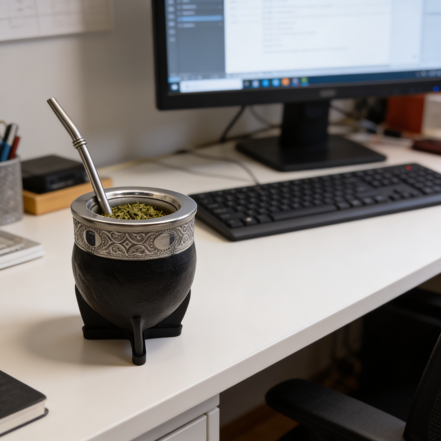 Mate Imperial con Cuero Acero Inoxidable y Virola De Alpaca-3