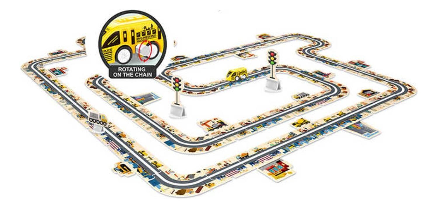 Juguete Pista De Autos Puzzle 44 Piezas Infinitas Formas-5