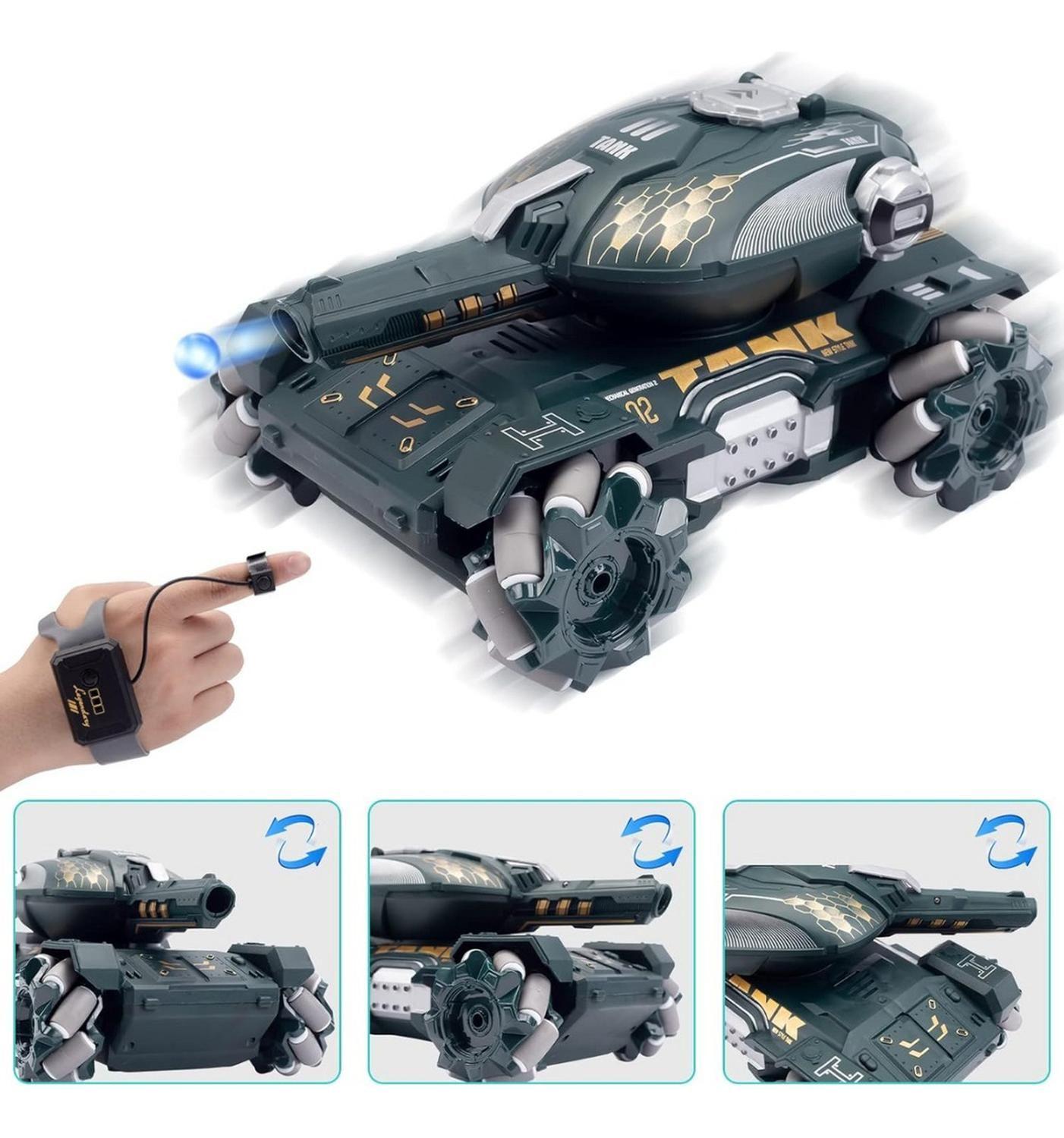 Tanque A Control Remoto Teledirigido Lanza Bolitas De Biogel-3