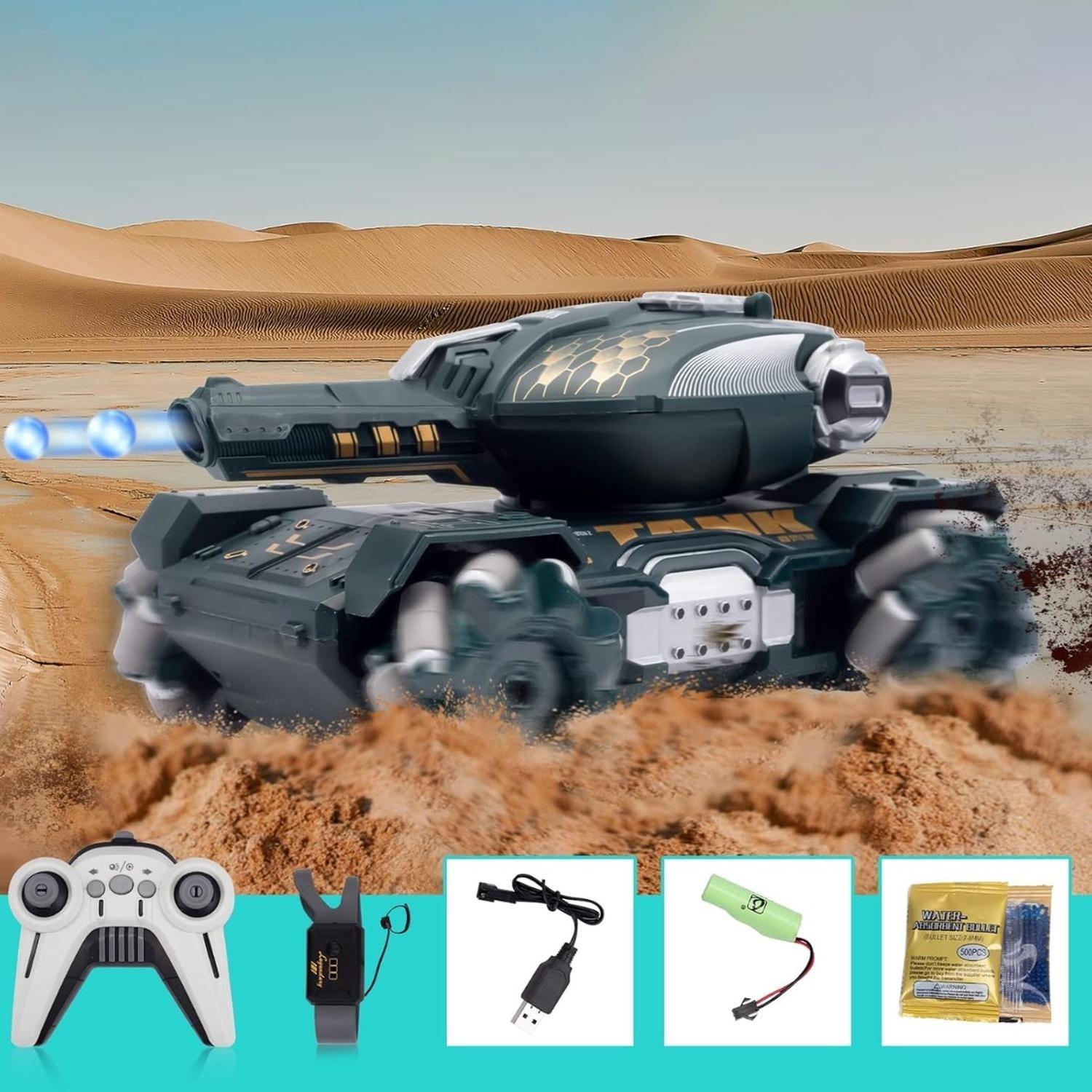 Tanque A Control Remoto Teledirigido Lanza Bolitas De Biogel-4