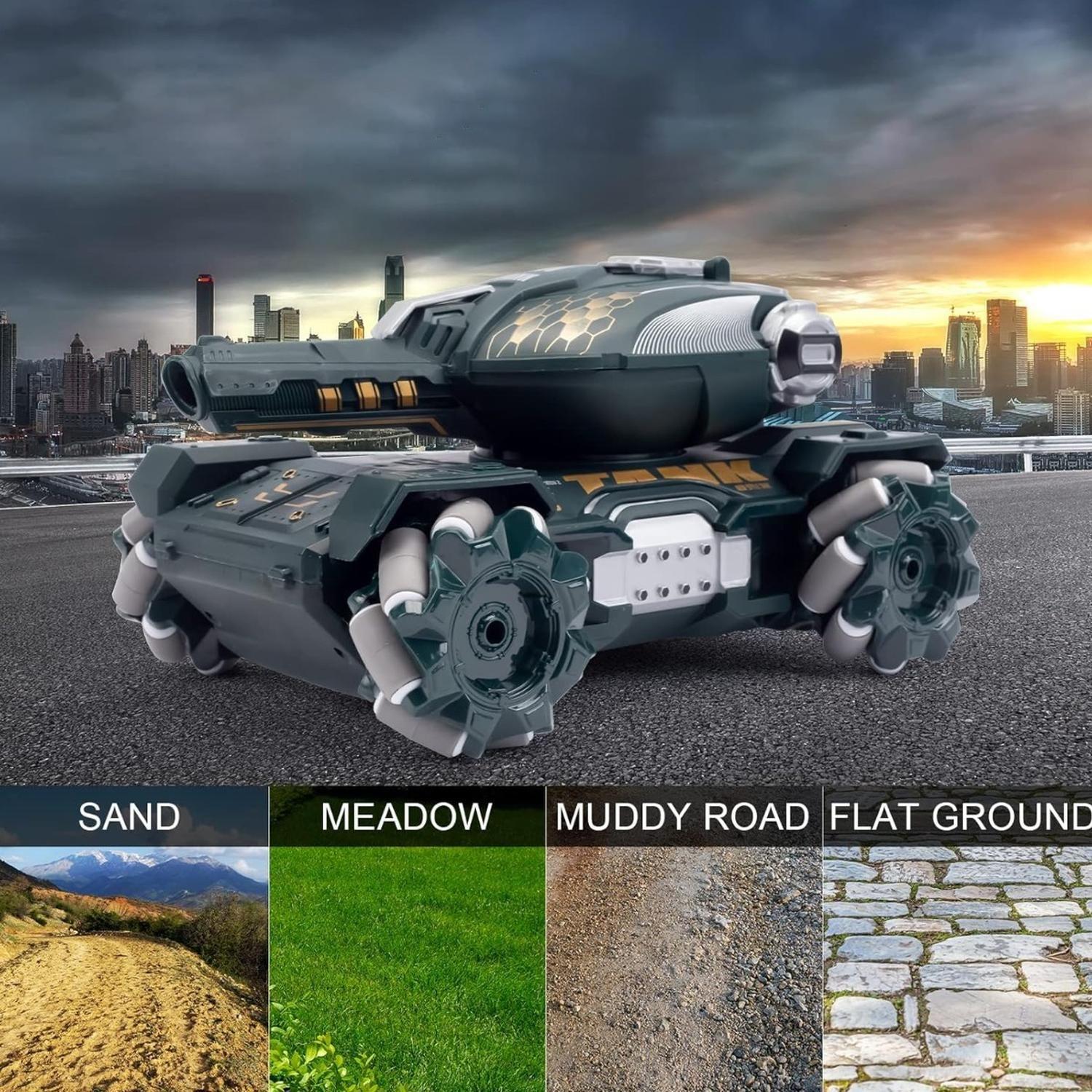 Tanque A Control Remoto Teledirigido Lanza Bolitas De Biogel-7