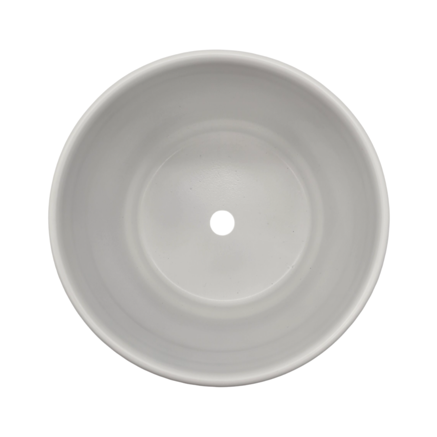 Macetero Maceta De Ceramica Blanco Con Linea Cuadrada L-7