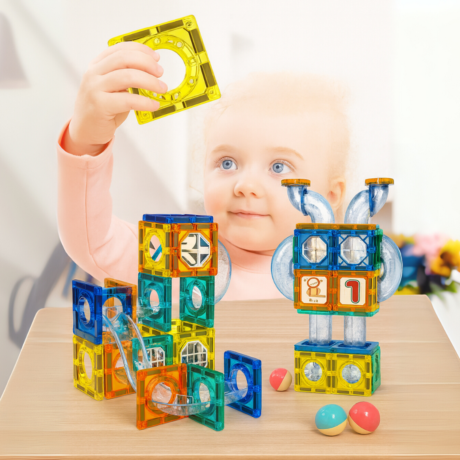 Juego Bloques Magneticos Construccion 42 Piezas Tobogan-5