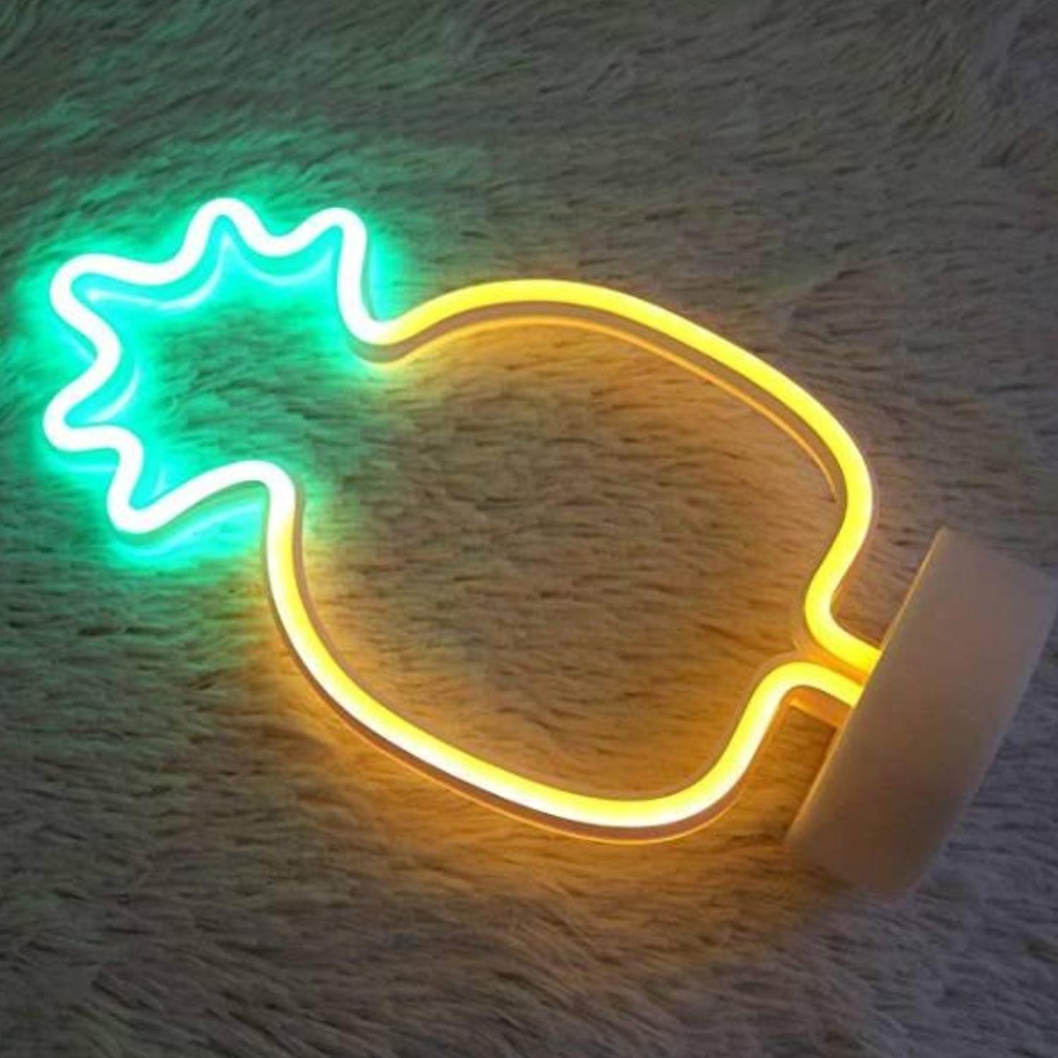 Lampara Neón Led Piña Decoración Todo Ambiente Hogar-3