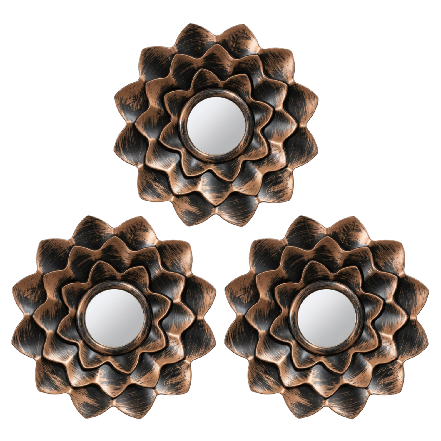 Set 3 Marcos De Espejos Decorativos Flor Para Pared Hogar-0