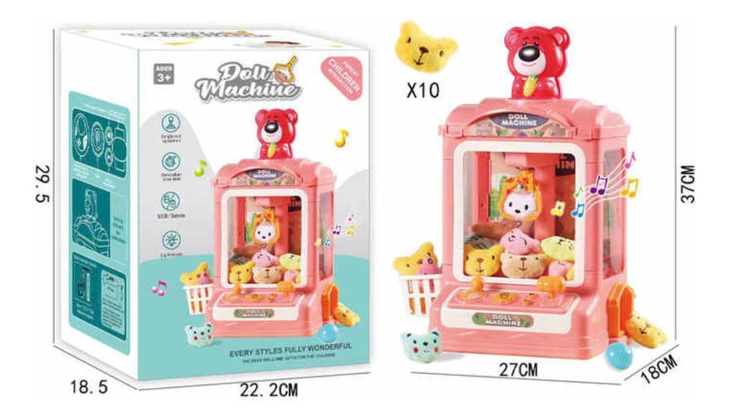 Juguete Mini Maquina Saca Peluche Garra Kawaii Doll Machine-3