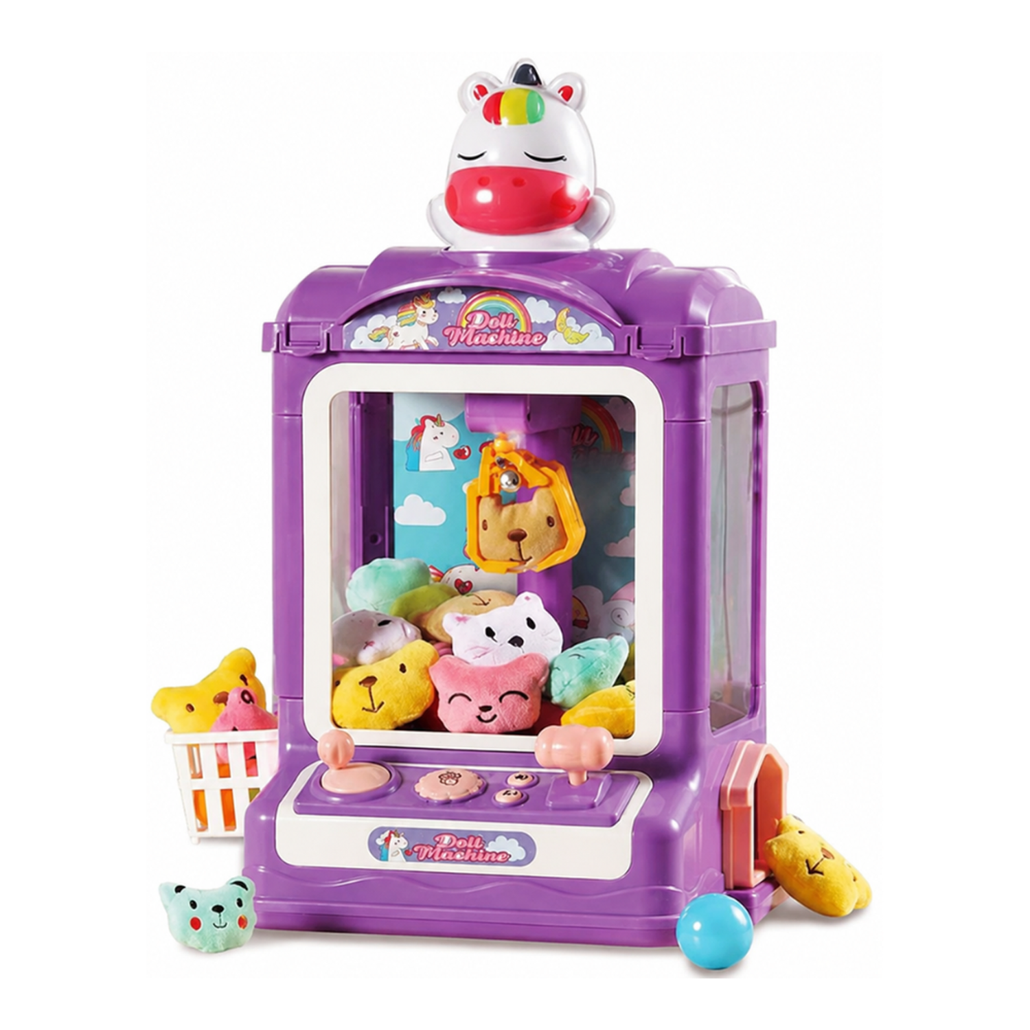 Juguete Mini Maquina Saca Peluche Garra Kawaii Doll Machine-0