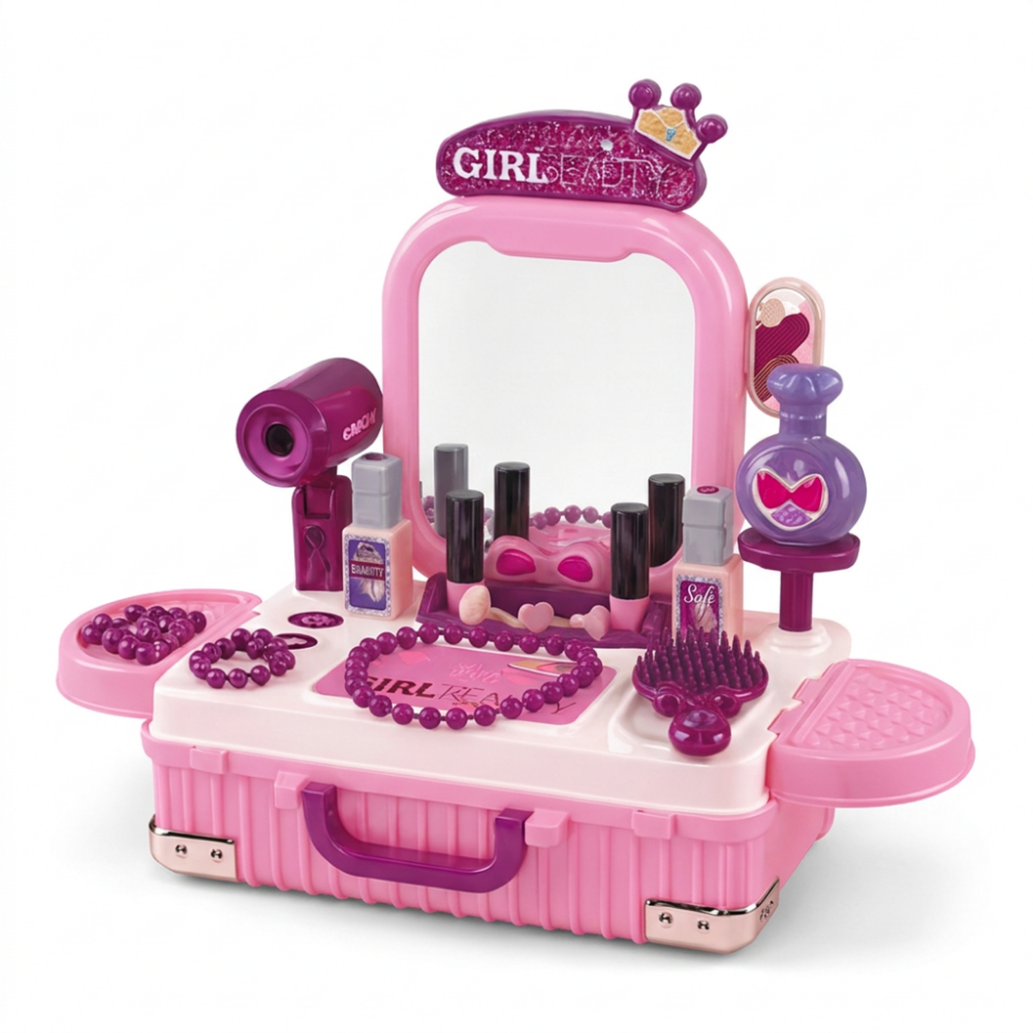 Set Maleta Tocador De Belleza Infantil Con Maquillaje Juguete-0