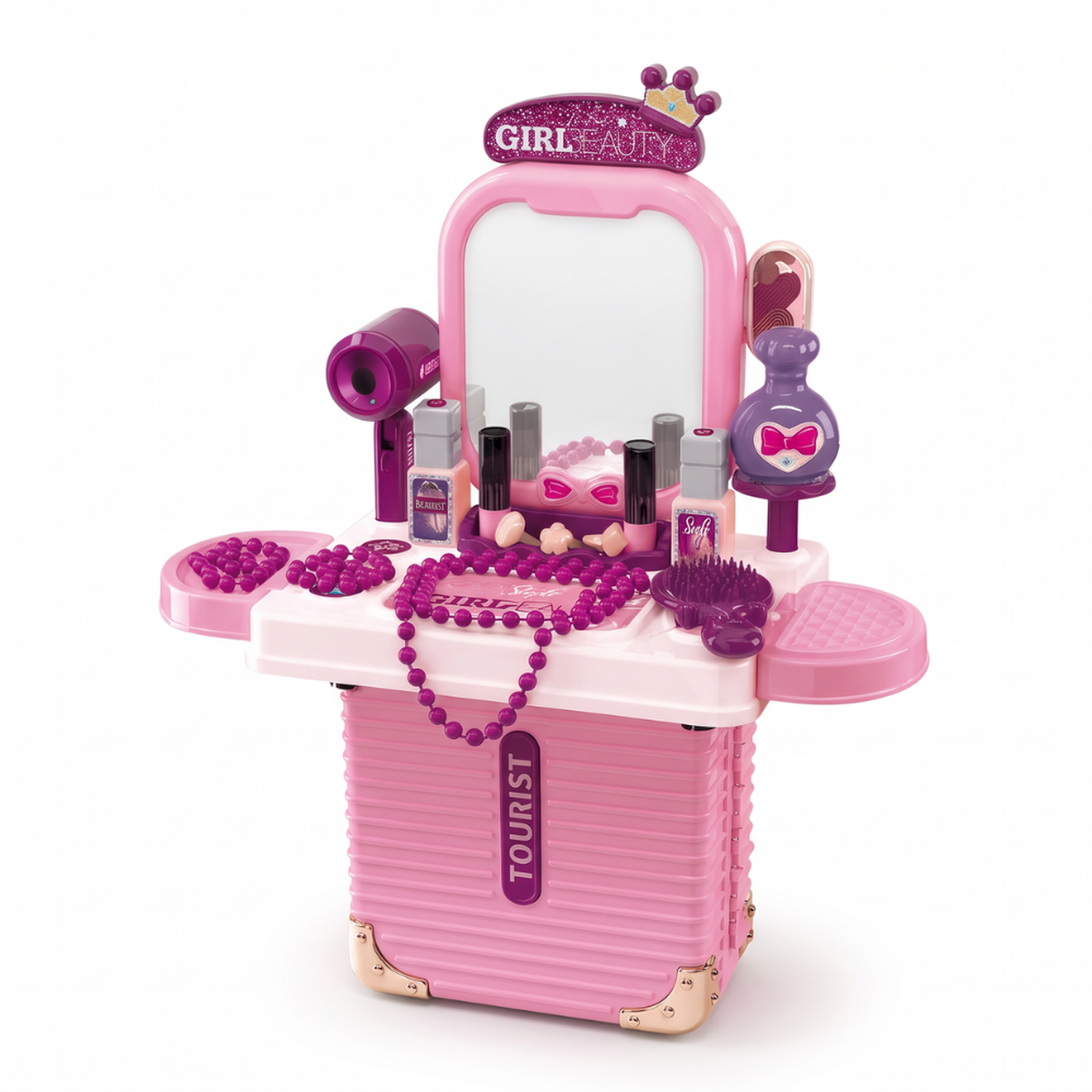 Set Maleta Tocador De Belleza Infantil Con Maquillaje Juguete-1