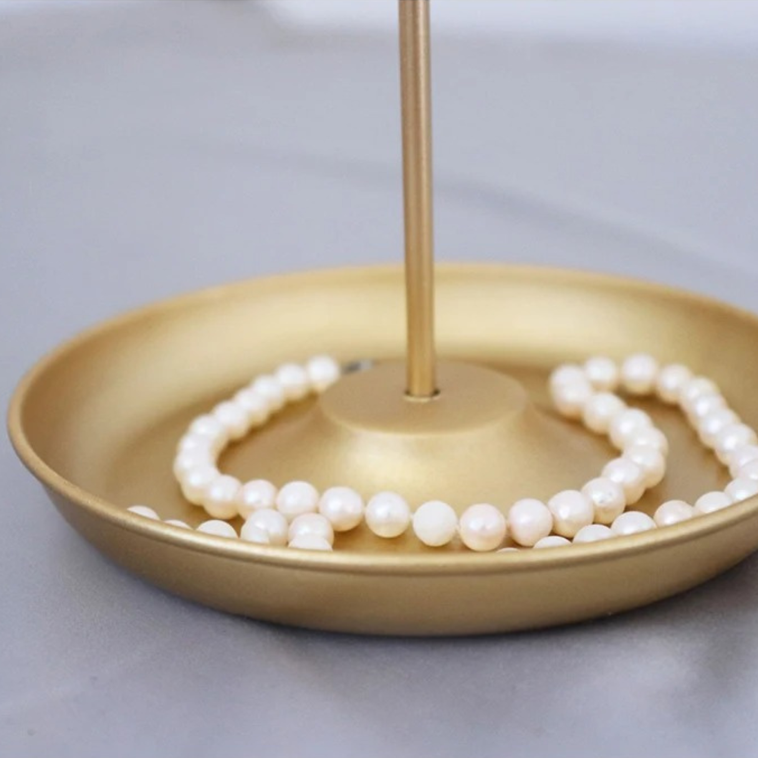 Espejo De Ojo Soporte Organizador De Joyas Nordico Dorado-4