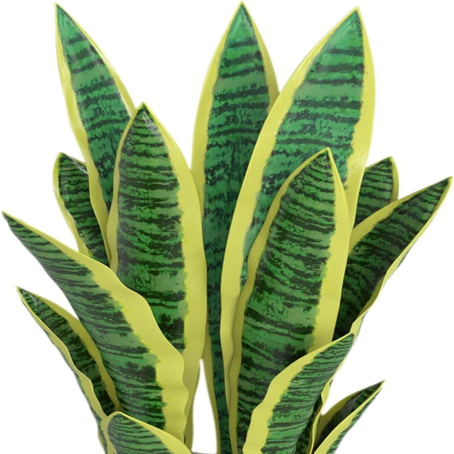 Planta Artificial Lengua De Suegra Planta Sansevieria Flores-4