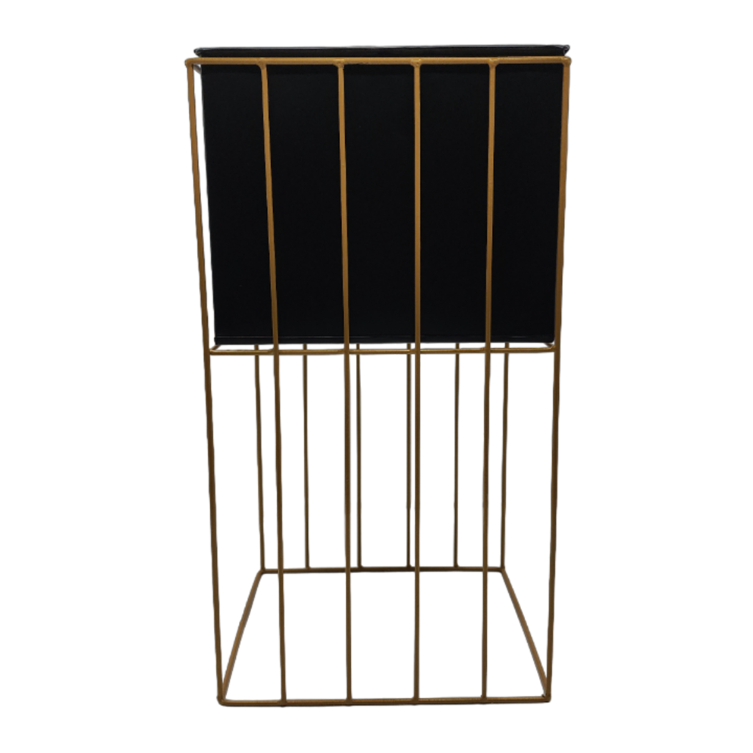 Set 2 Porta Macetero Pedestal Maceta Plantas Negro Dorado-6