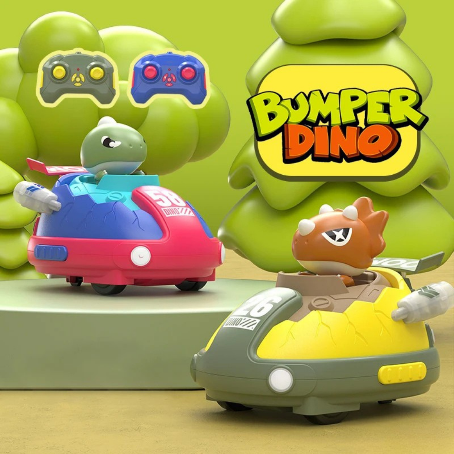 Set de Autitos Chocadores a Control Remoto Piloto Saltarin-2