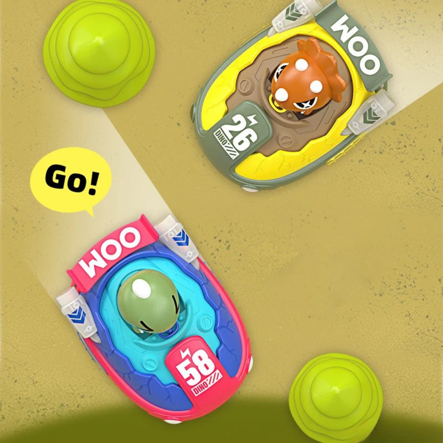 Set de Autitos Chocadores a Control Remoto Piloto Saltarin-4