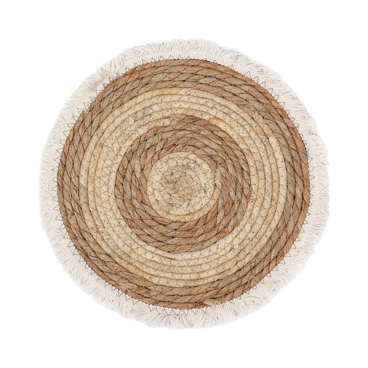 Set 6 Individuales Redondos De Yute Para Comedor Terraza-0
