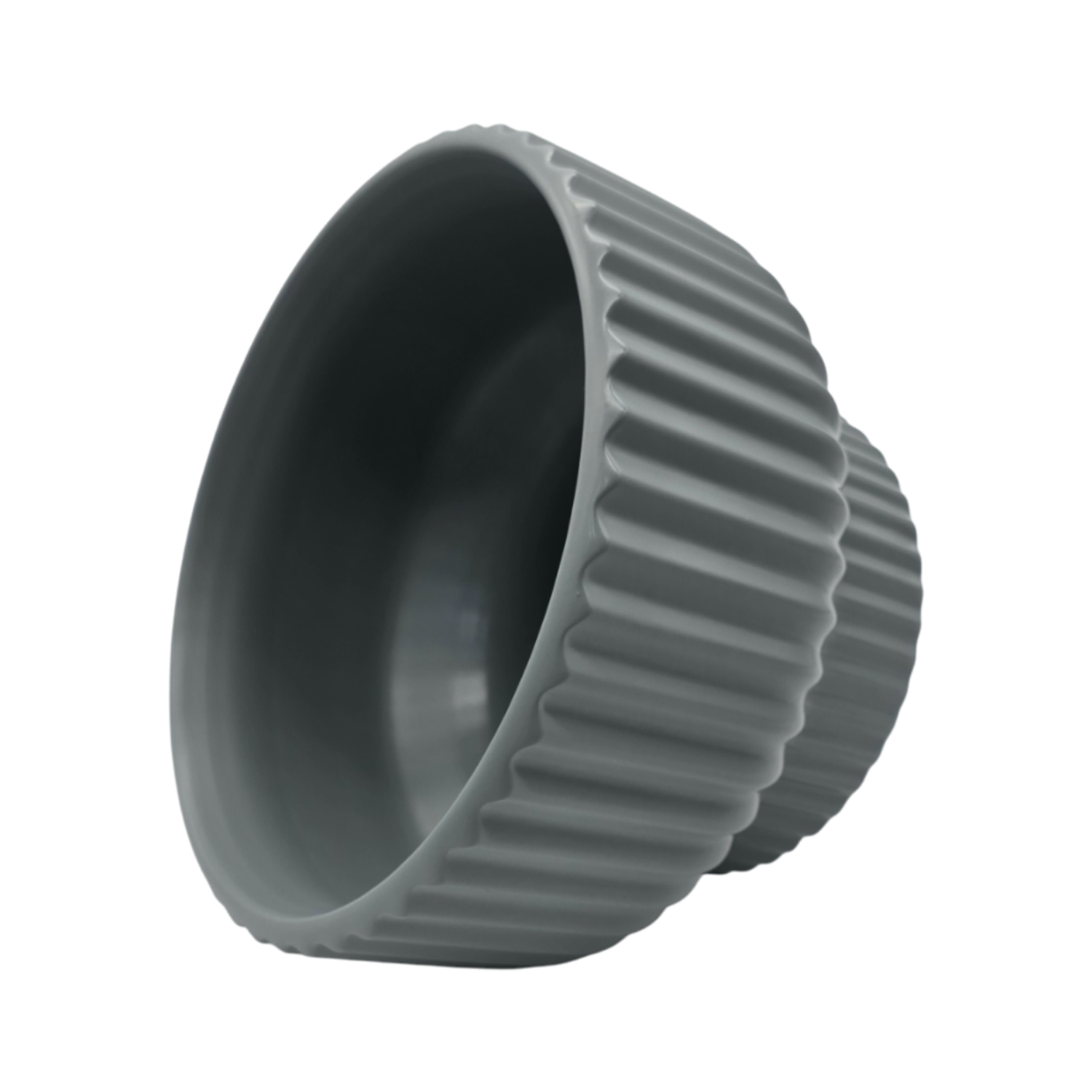 Macetero Maceta De Ceramica Estilo Copon Gris Mate L-2