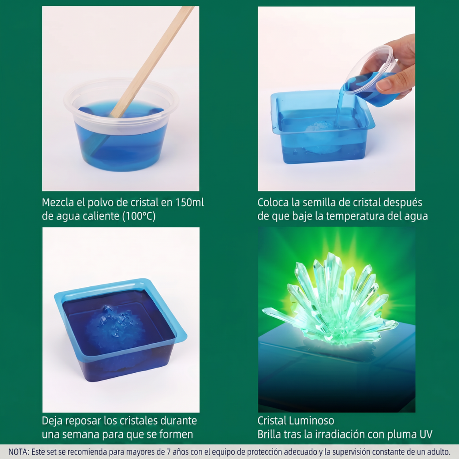 Kit Experimento Slime Que Brilla En La Oscuridad Ciencia-5