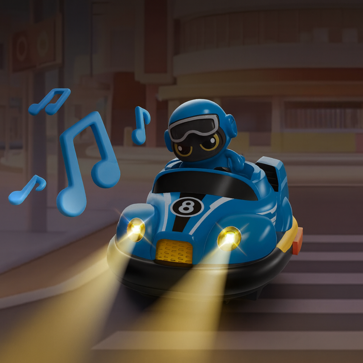 Set de Autitos Chocadores a Control Remoto Piloto Go Kart-3