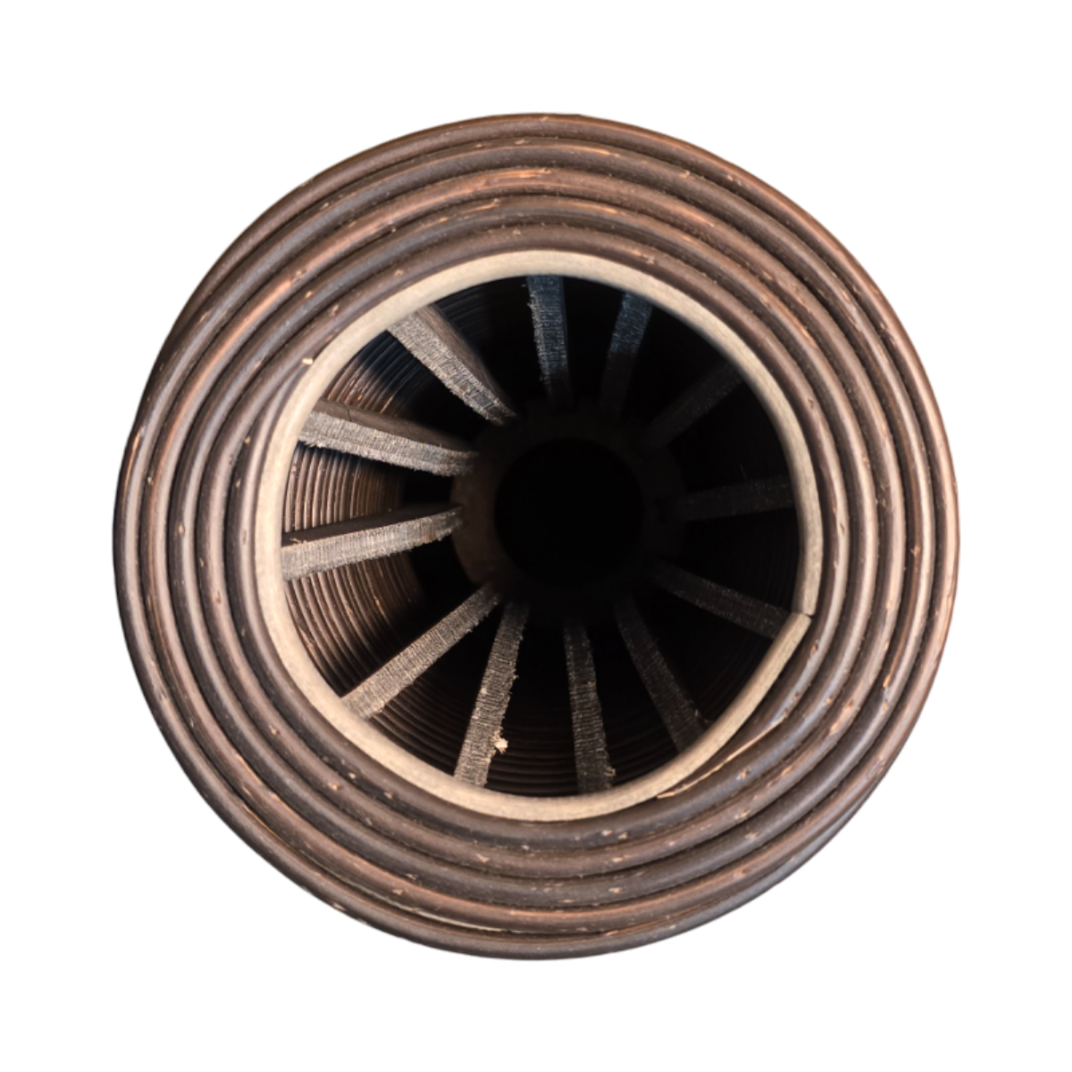Jarron Florero Decorativo Tejido Rattan Moderno Café 70 CM-7