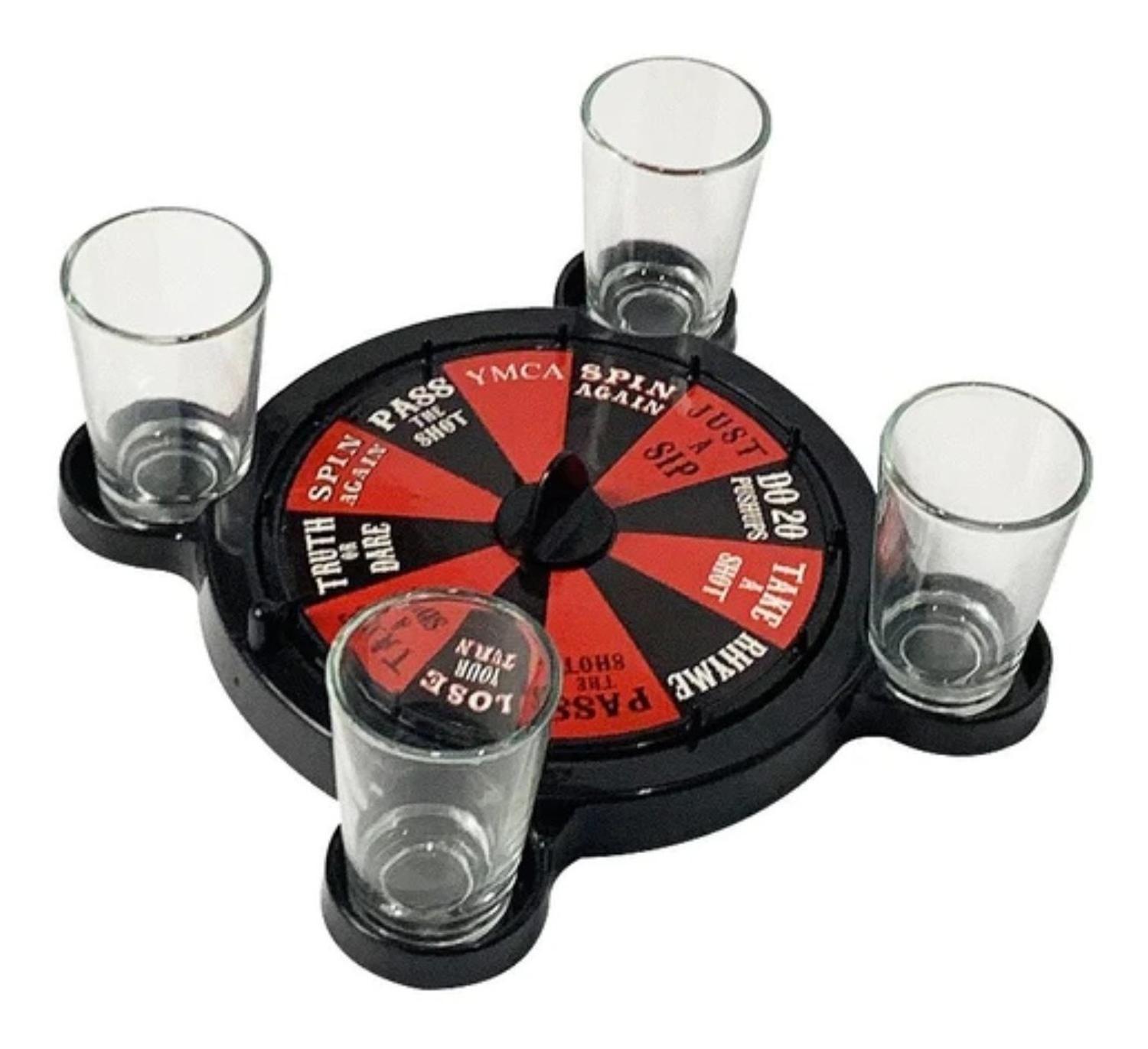 Juego De Mesa Roulette Shots Juego De Bar Chupitos Trago-2