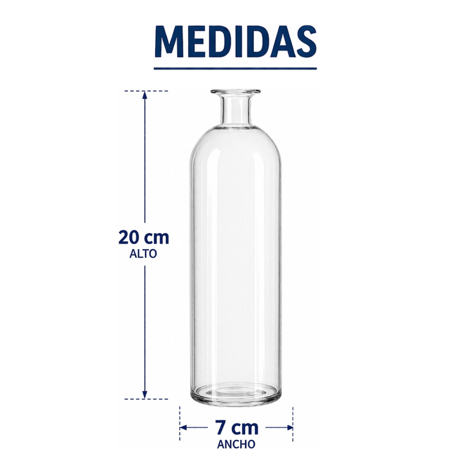Set 3 Florero De Vidrio Tipo Botella Decorativo Moderno S-7