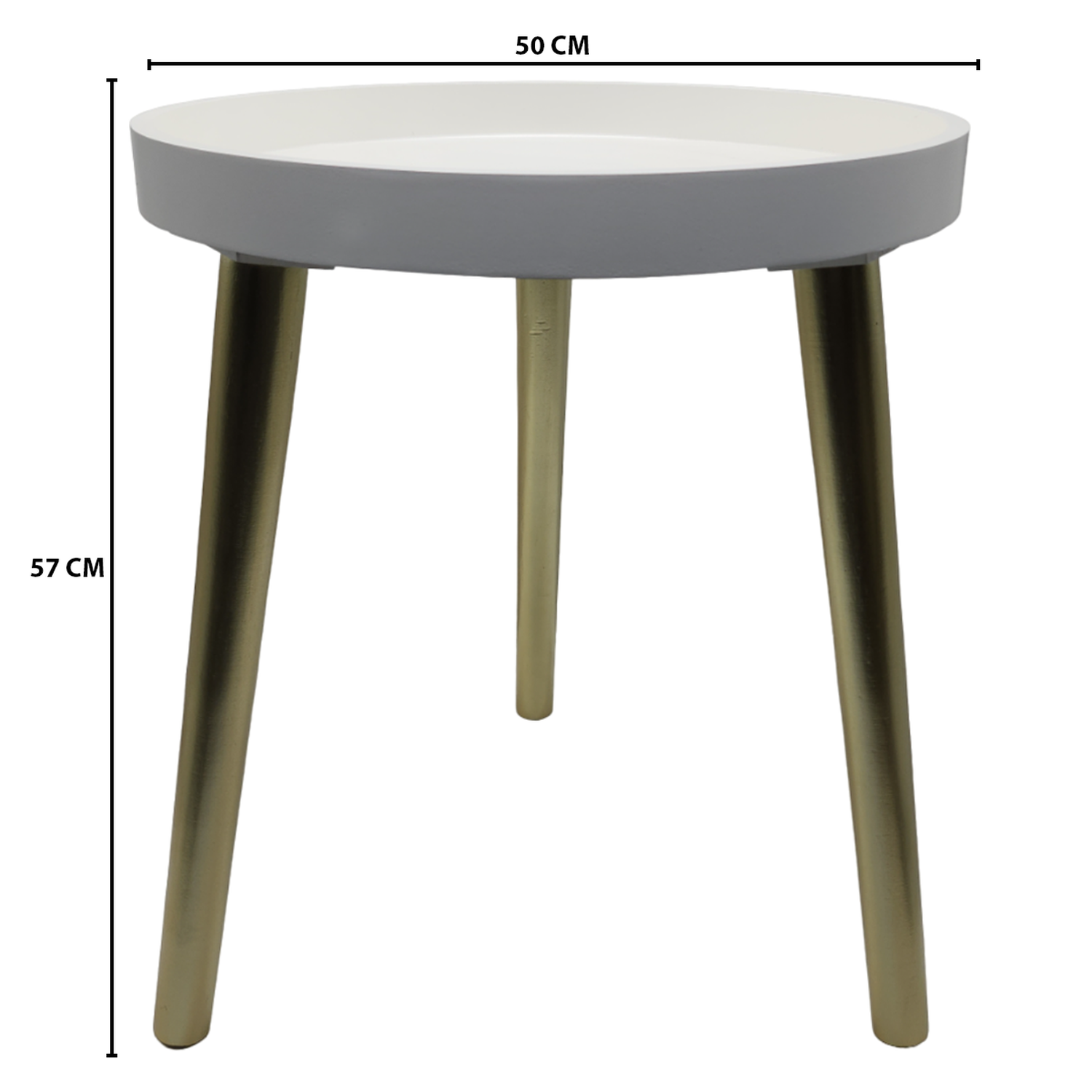 Mesa De Centro Redonda Lateral Salon Mesa De Centro Blanca-4