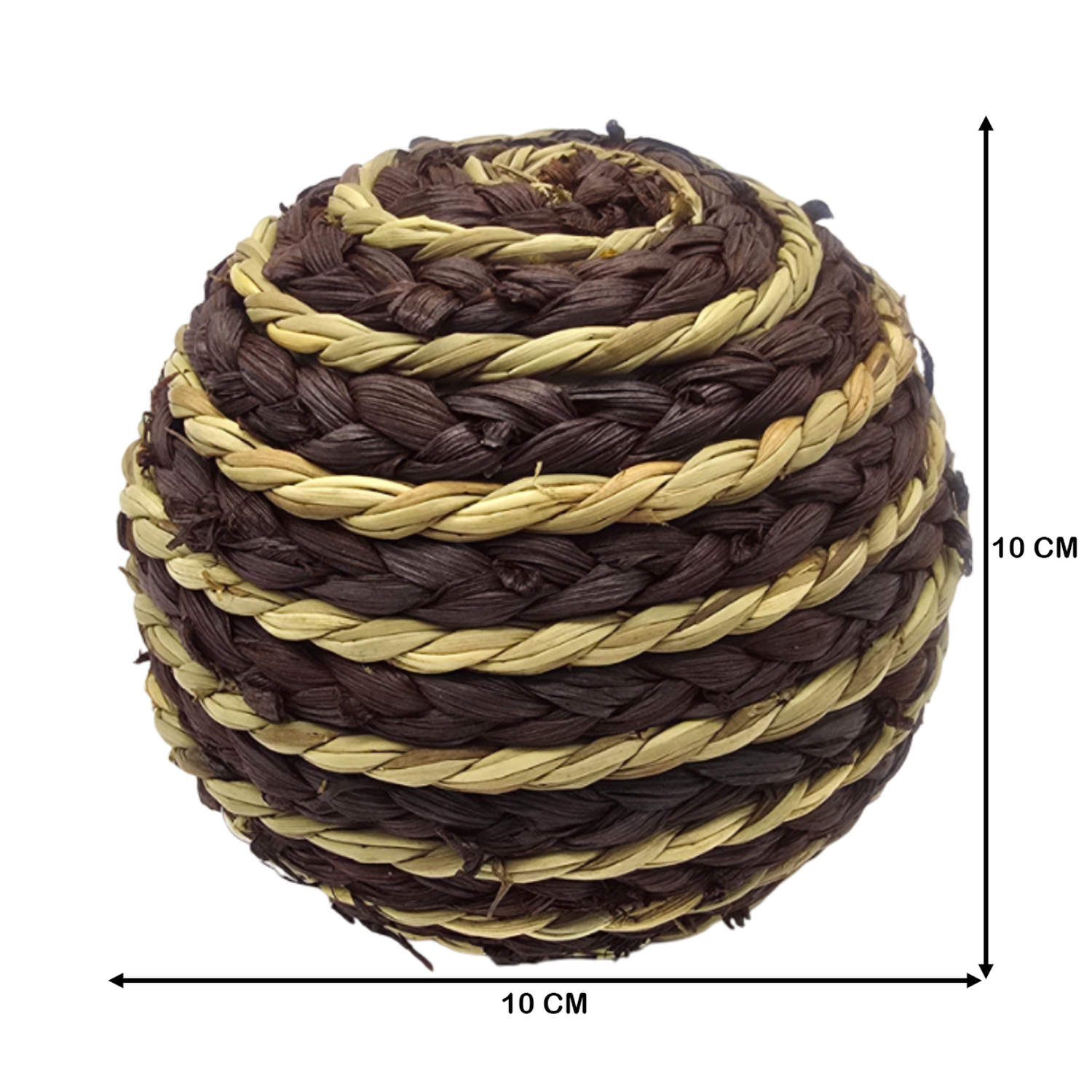 Set 2 Esferas De Yute Cuerda Para Decoracion Pelota Marron-3