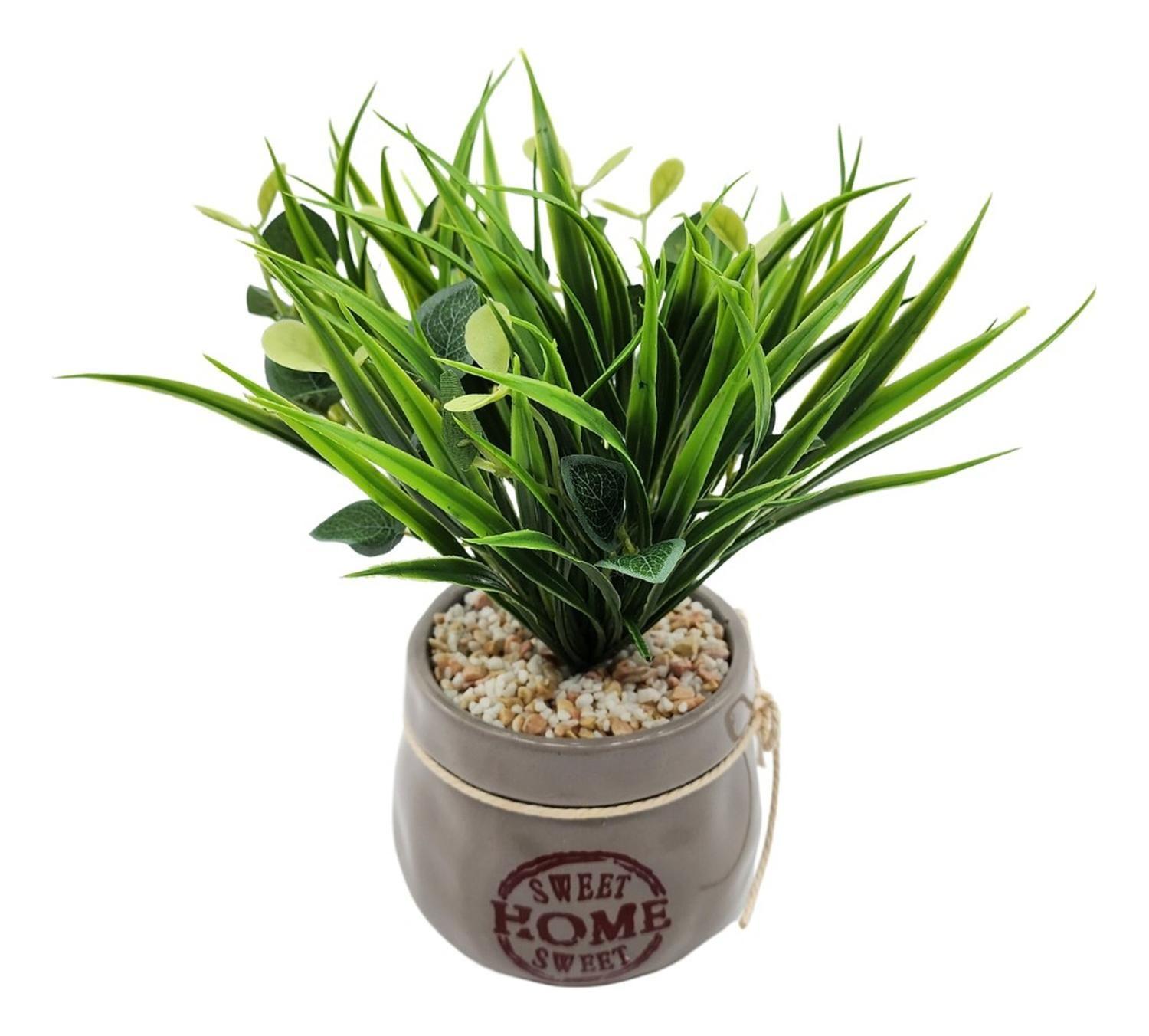 Planta Artificial Plantita Macetero Ceramica Sweet Home-2