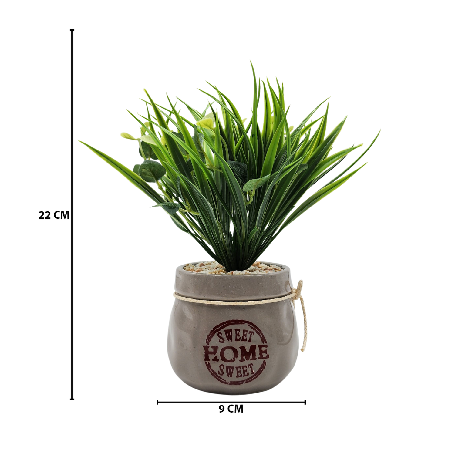 Planta Artificial Plantita Macetero Ceramica Sweet Home-3
