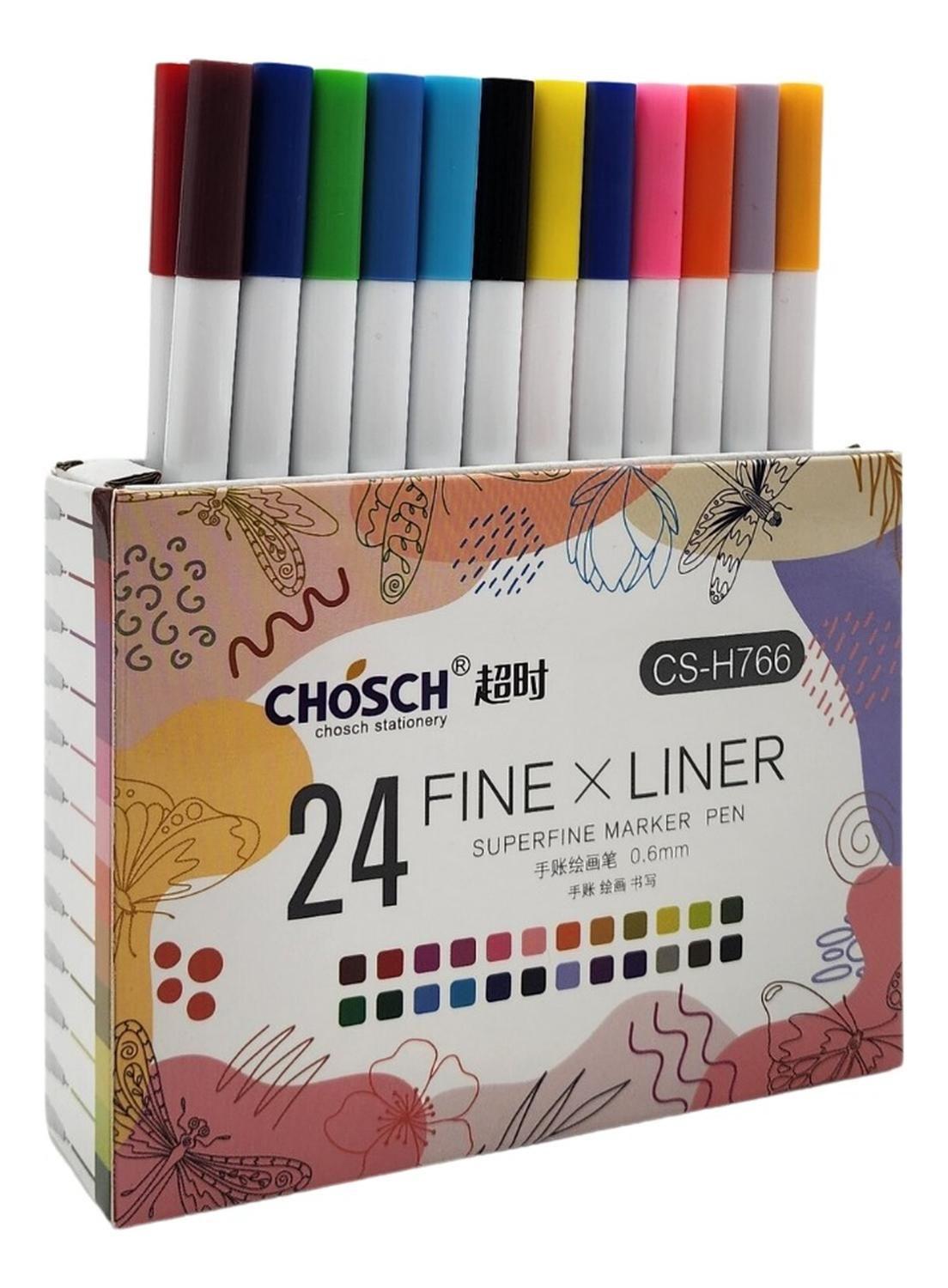Set 24 Lapices Tira Lineas Fine X Liner Dibujo Profesional-0