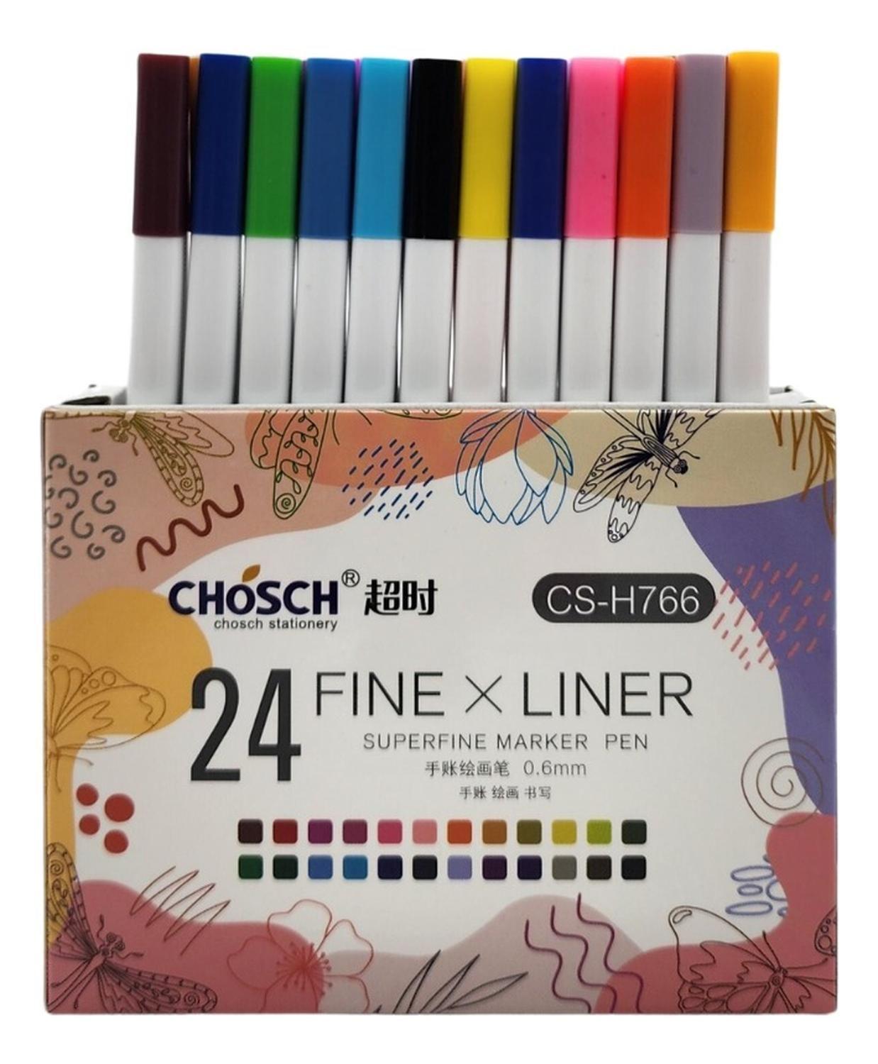 Set 24 Lapices Tira Lineas Fine X Liner Dibujo Profesional-1