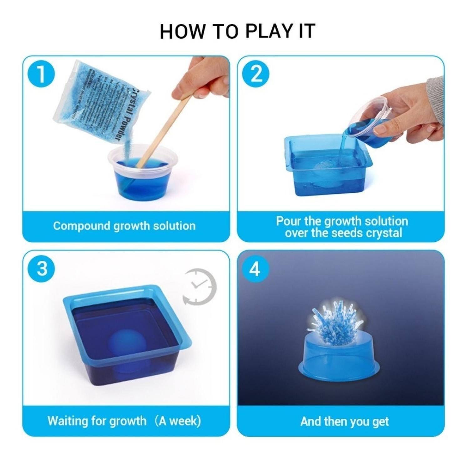 Kit Ciencias Cultivo De Cristales Luminoso Juguete Educativo-1