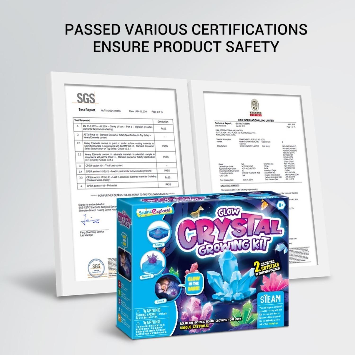 Kit Ciencias Cultivo De Cristales Luminoso Juguete Educativo-3