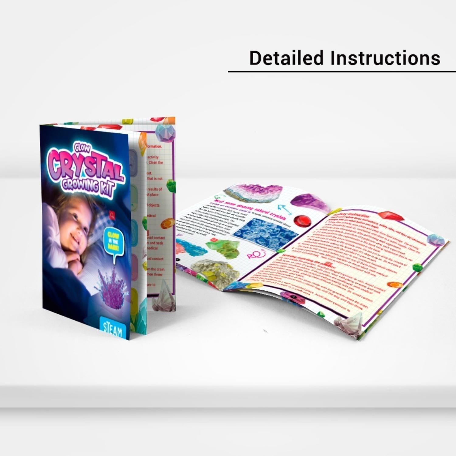 Kit Ciencias Cultivo De Cristales Luminoso Juguete Educativo-6