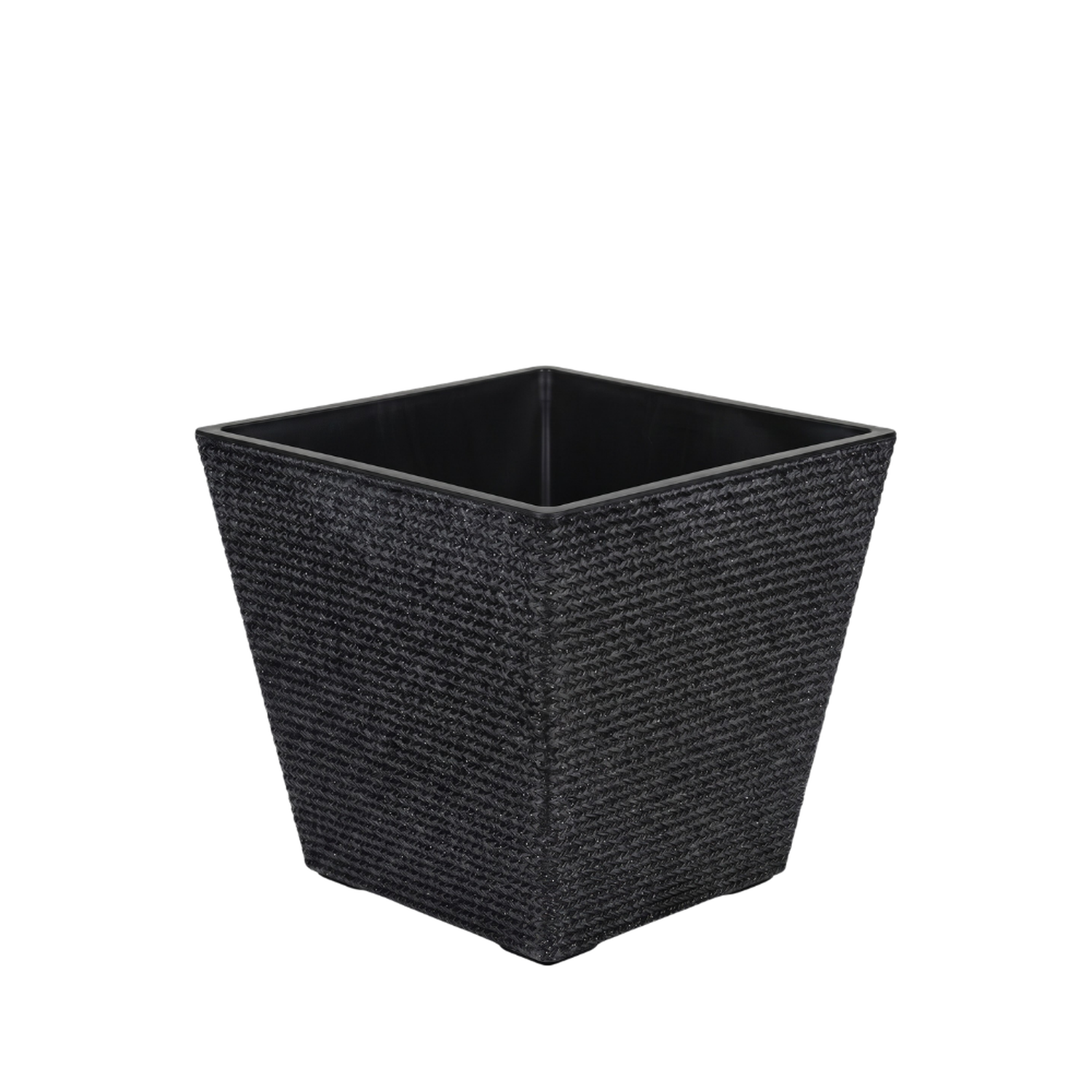 Set 2 Macetero Plastico Bajo Premium Base Cuadrada Conica S-3