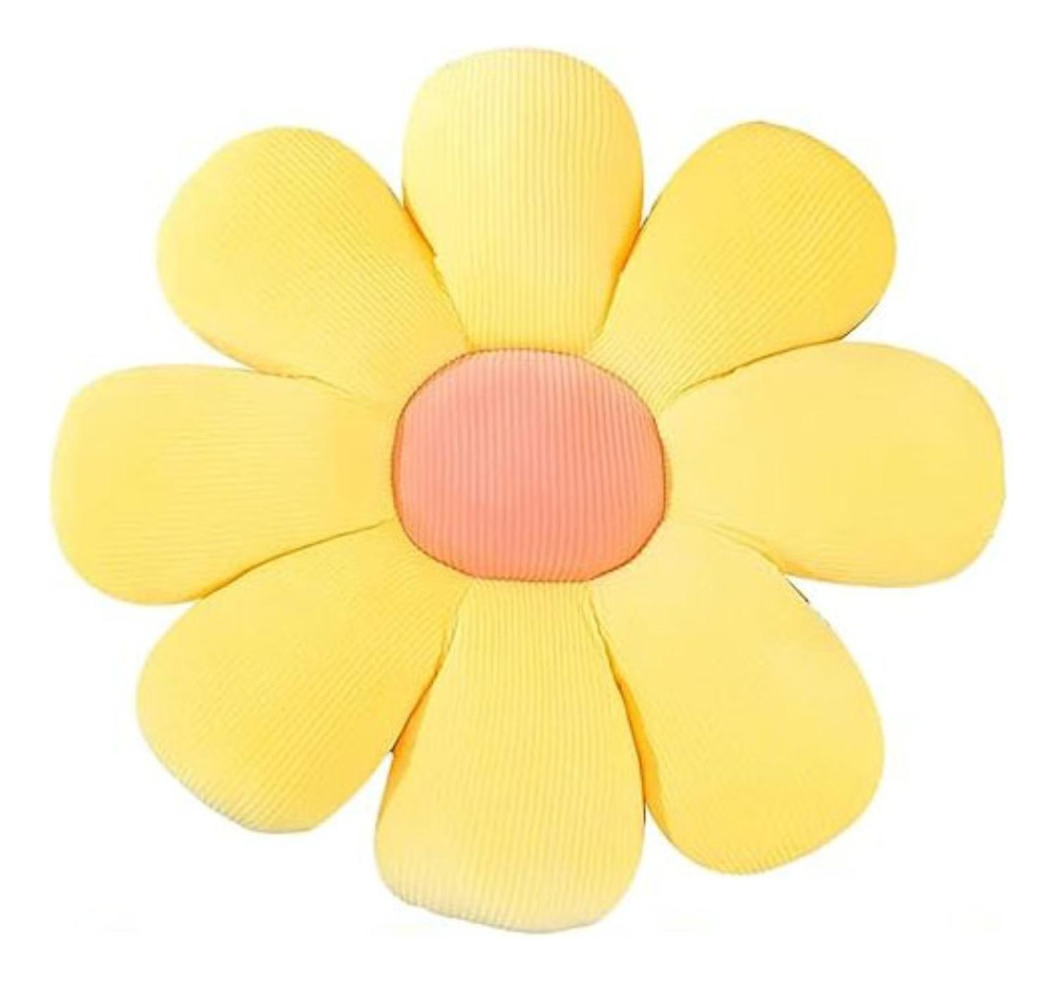 Cojín Decorativo Peluche Forma De Flor Multicolores-0