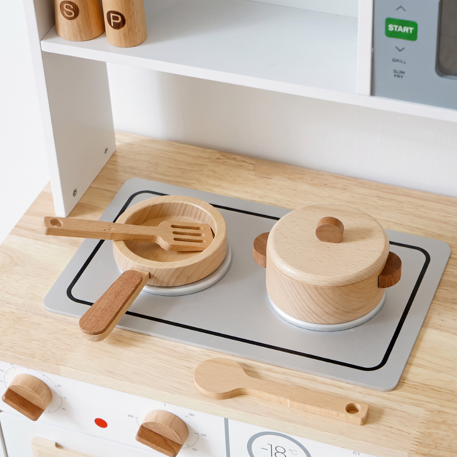 Cocina De Madera Infantil Con Accesorios Didáctica Para Niños-2