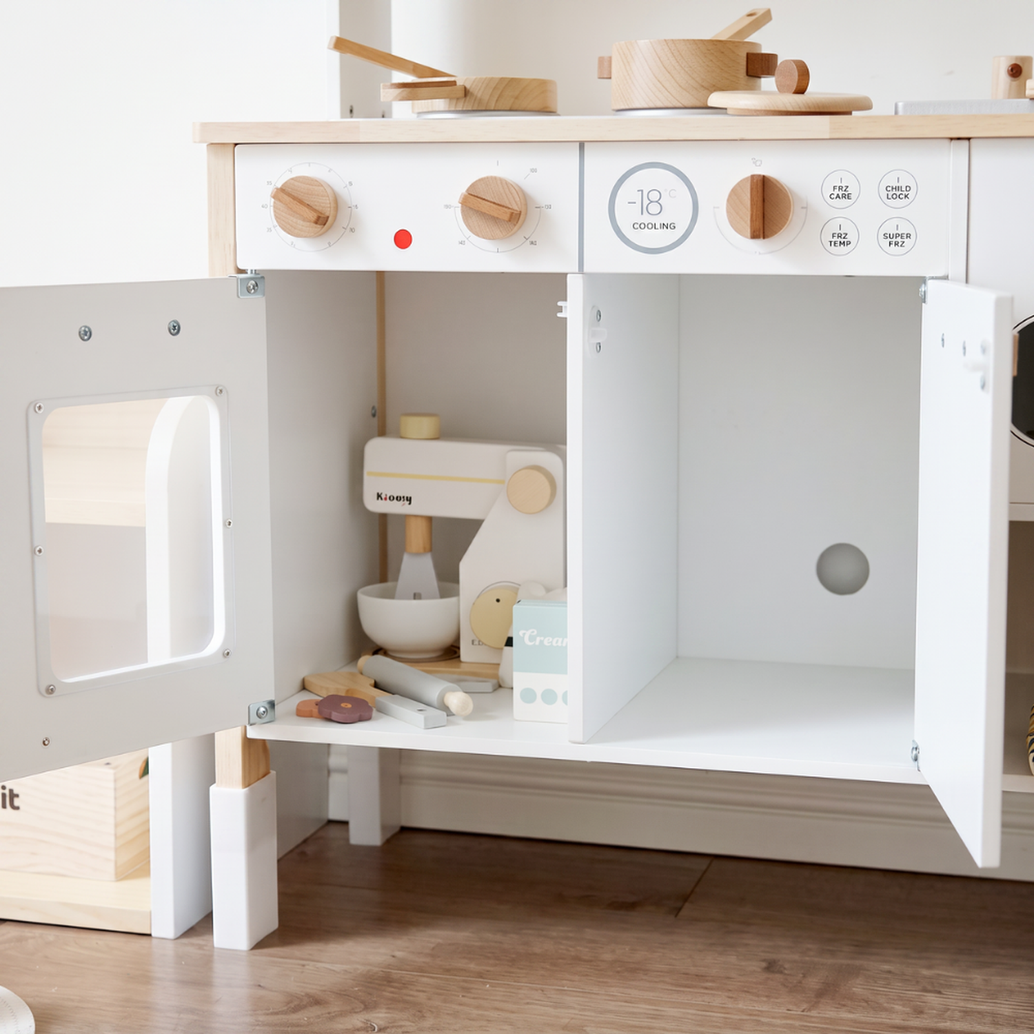 Cocina De Madera Infantil Con Accesorios Didáctica Para Niños-3