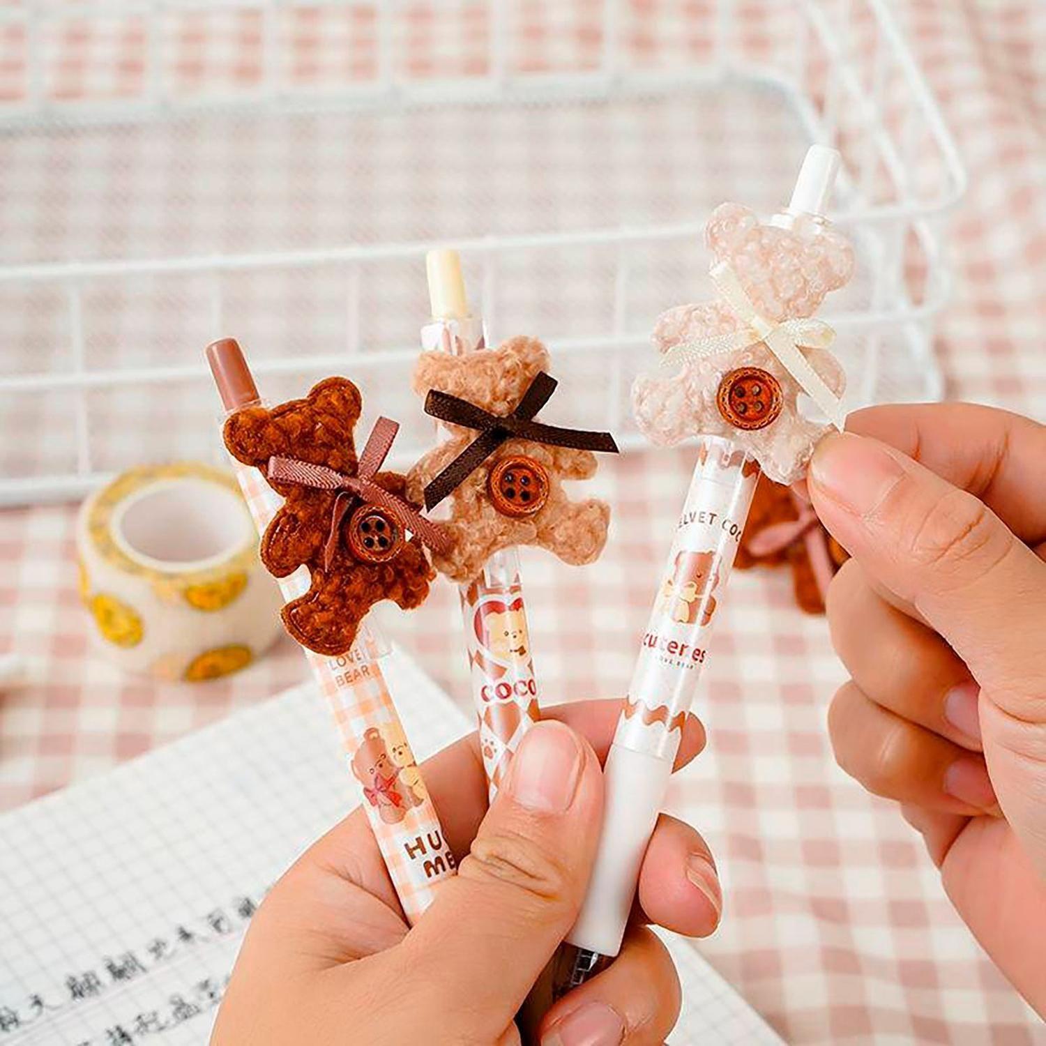 Set 3 Lápices Kawaii Cute Diseño Osito Tierno Amor-7