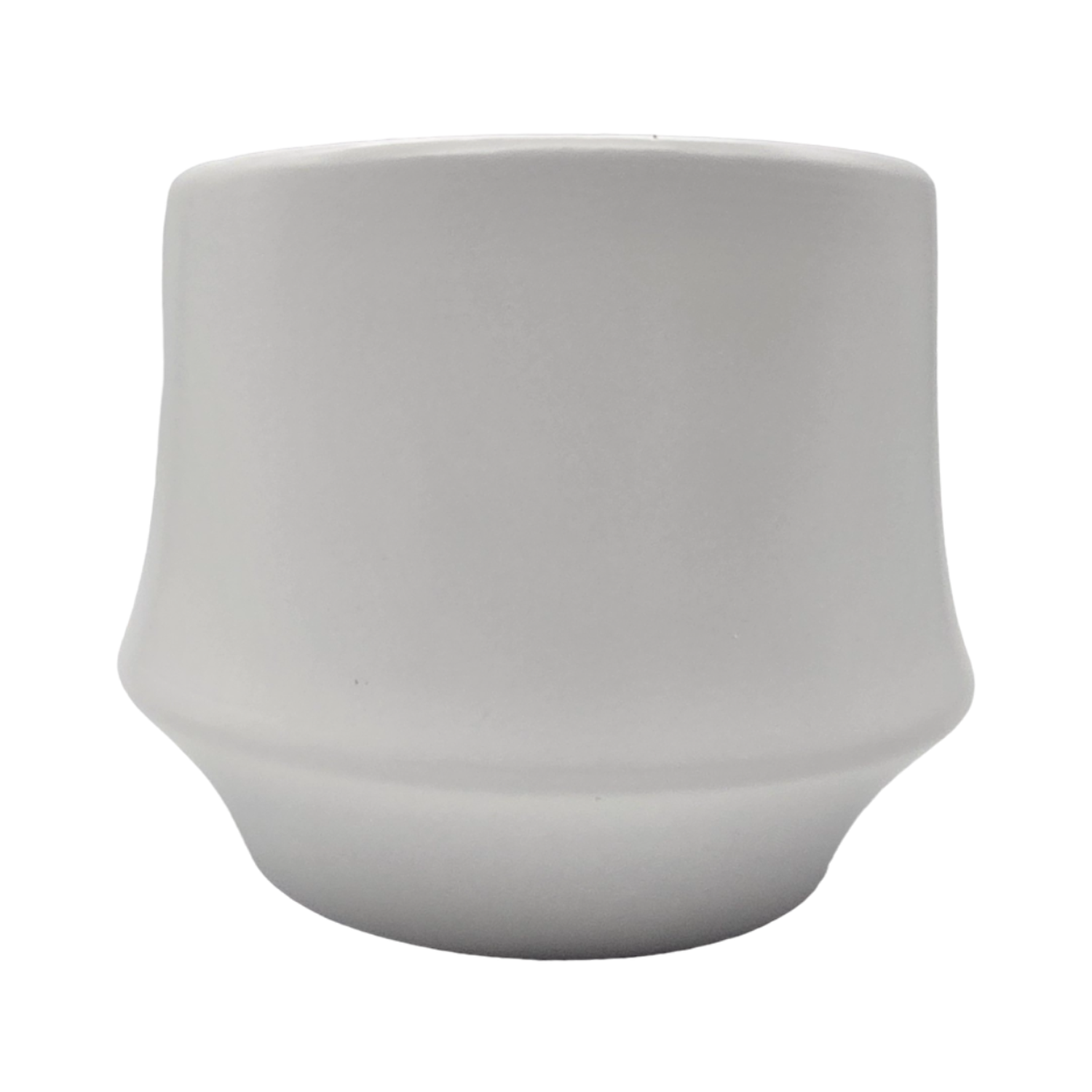 Macetero Maceta De Ceramica Elegante Blanco Liso Brillante S-5