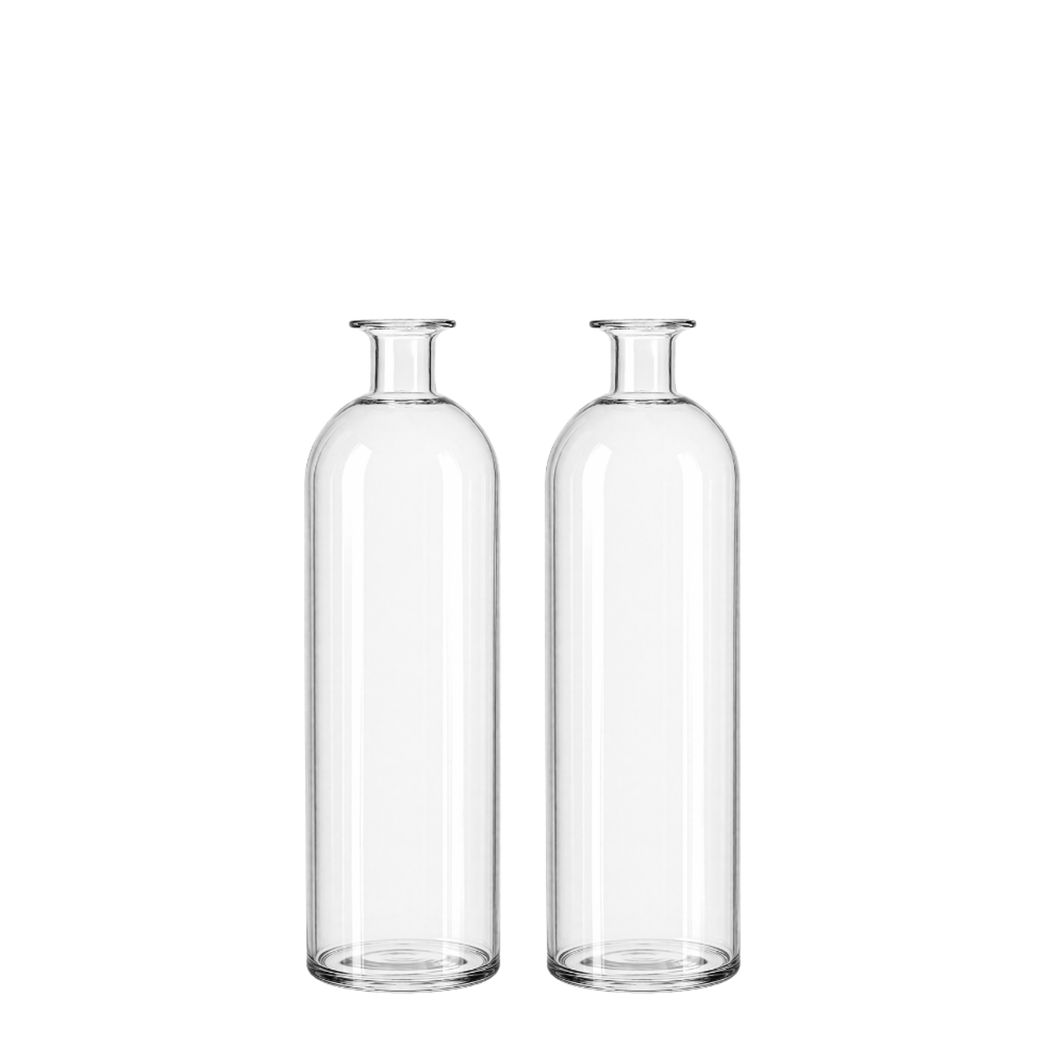 Set 2 Florero De Vidrio Tipo Botella Decorativo Moderno S-0