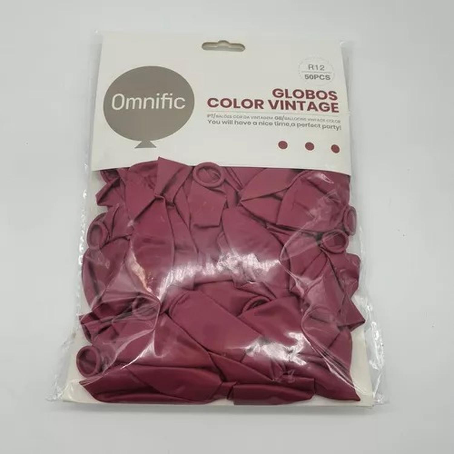 Globos Color Violet Red Vintage 50 Unidades Tamaño R12-1